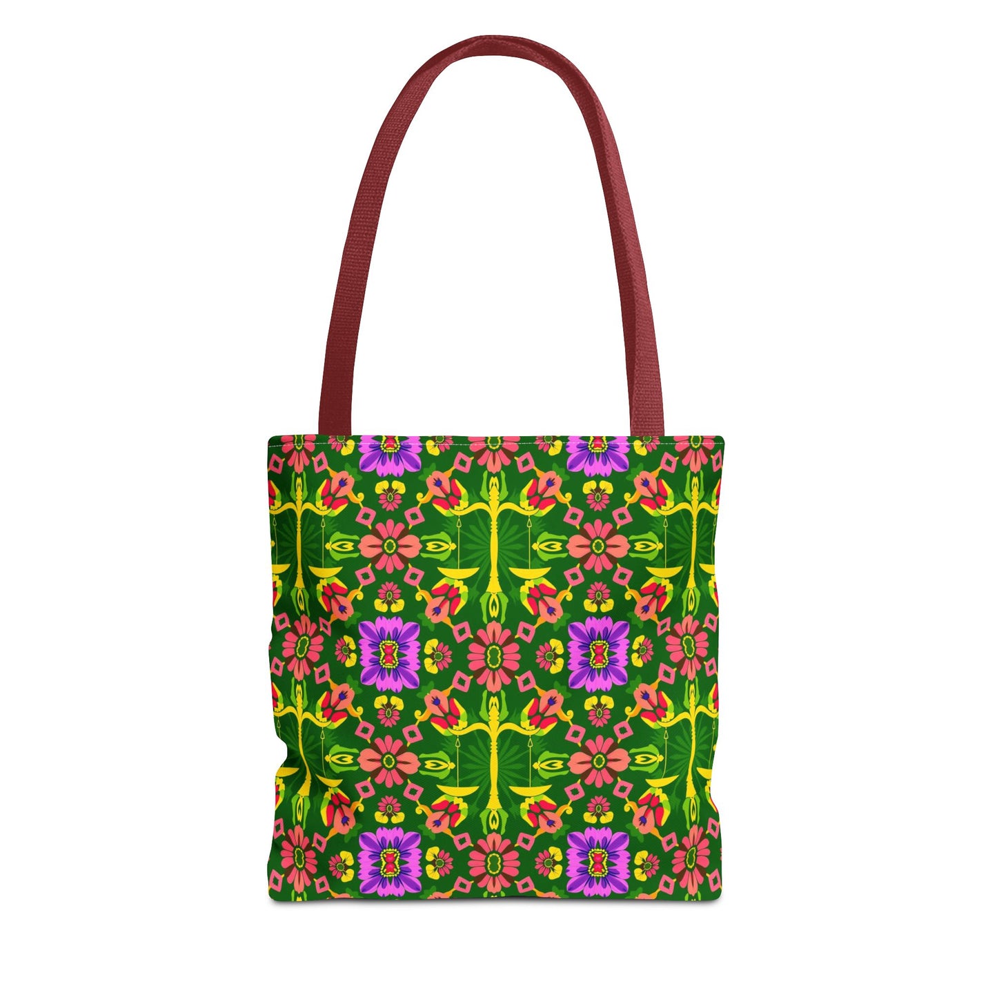 Tote Bag (AOP), Libra, Zodiac, Flower Pattern