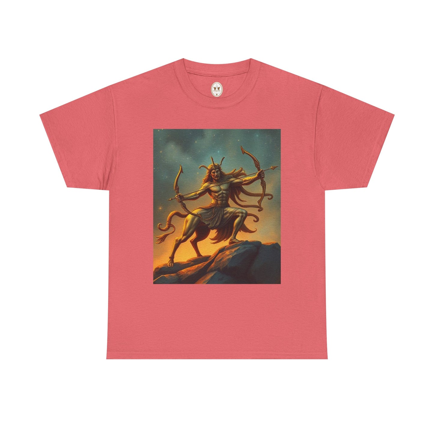 Unisex Heavy Cotton T-Shirt, Arrow Centaur v1, Sagittarius Zodiac Design