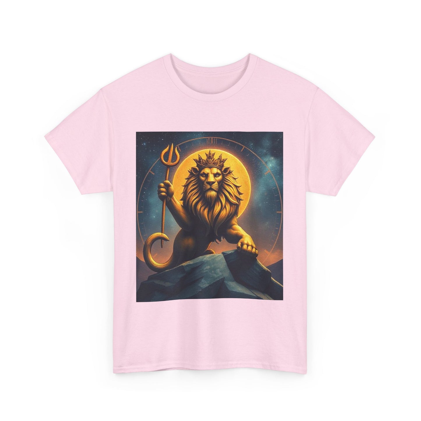 Unisex Heavy Cotton T-Shirt, King of Lion v3, Leo Zodiac Design