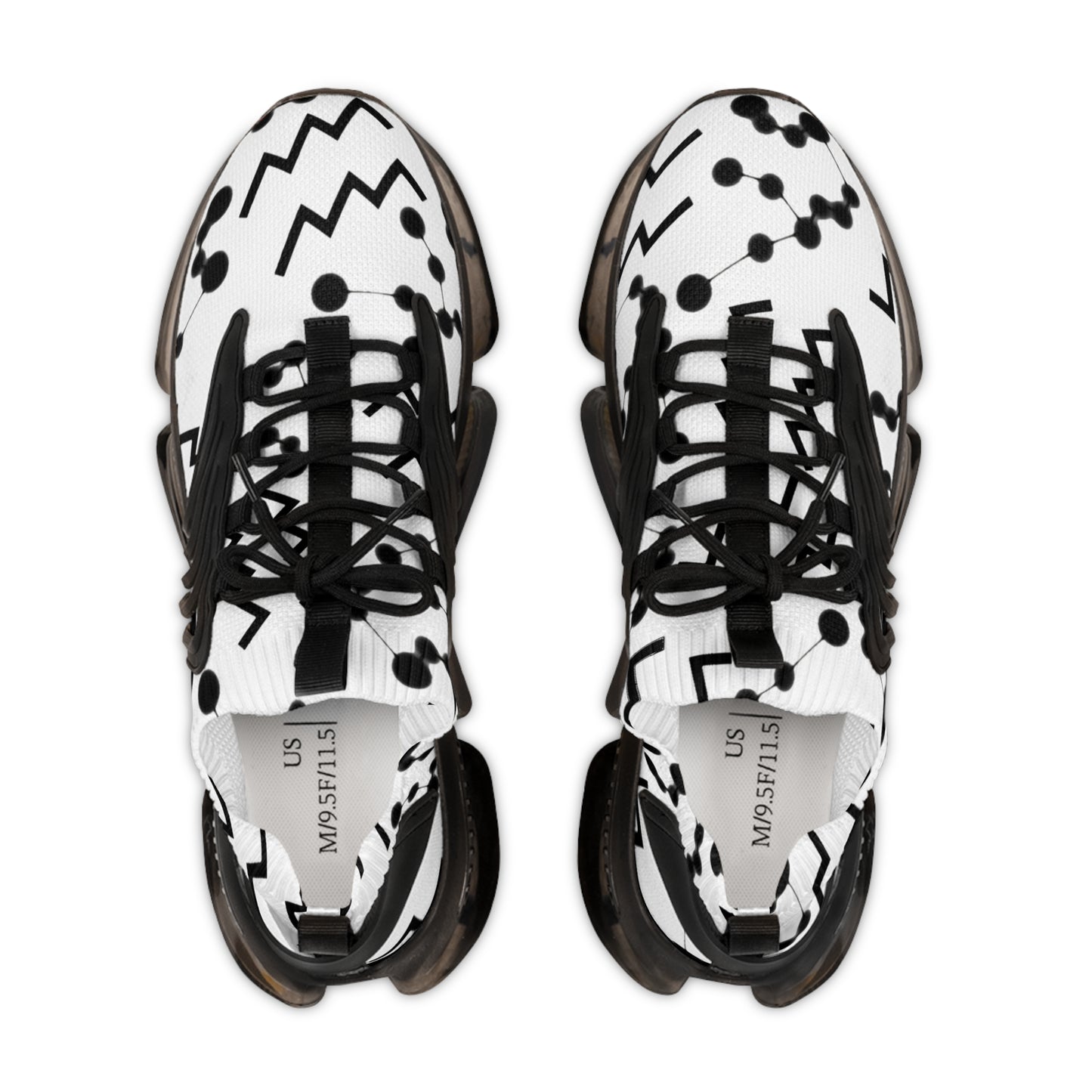 Men's Mesh Sneakers, Aquarius Zodiac Sign, all over print