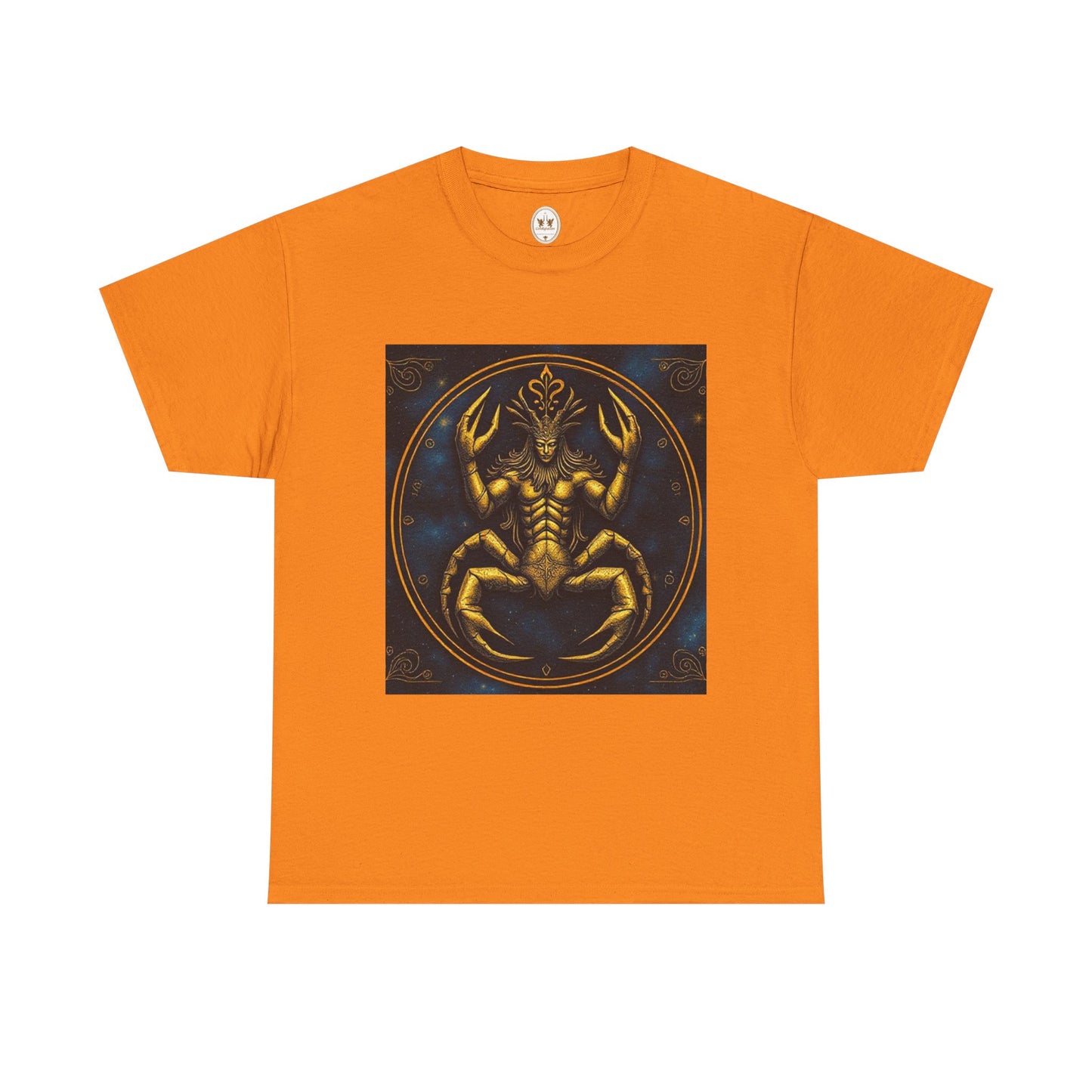 Unisex Heavy Cotton T-Shirt, Scorpion King 1v, Cancer Zodiac Design