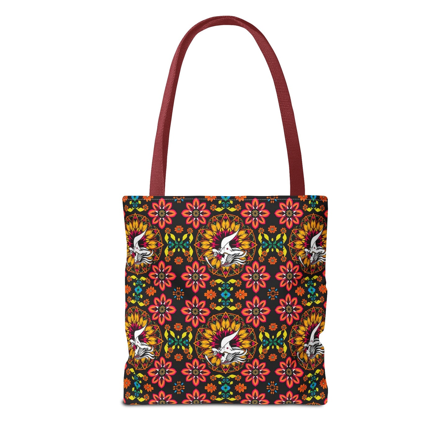 Tote Bag (AOP), Sagittarius, Zodiac v1, Flower Pattern