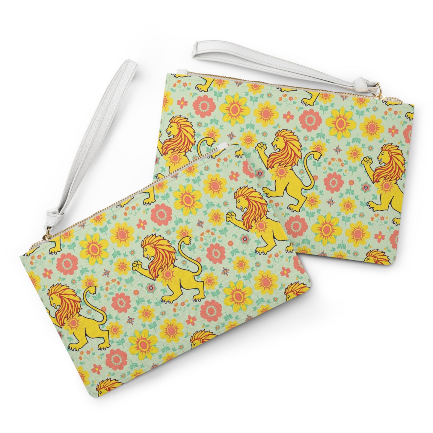 Clutch Bag, Leo, Zodiac v2, Flower Pattern