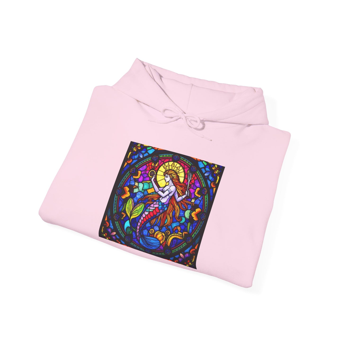 Unisex Heavy Blend™ Hooded Sweatshirt with glass Aquarius zodiac design