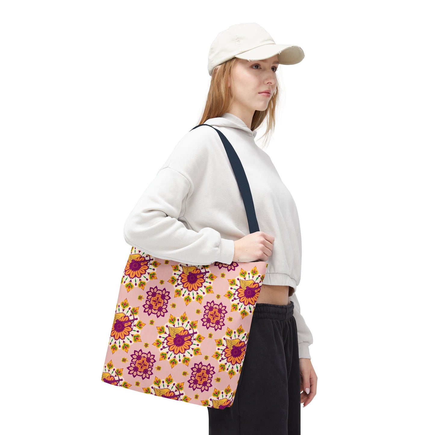 Tote Bag (AOP), Sagittarius, Zodiac, Flower Pattern