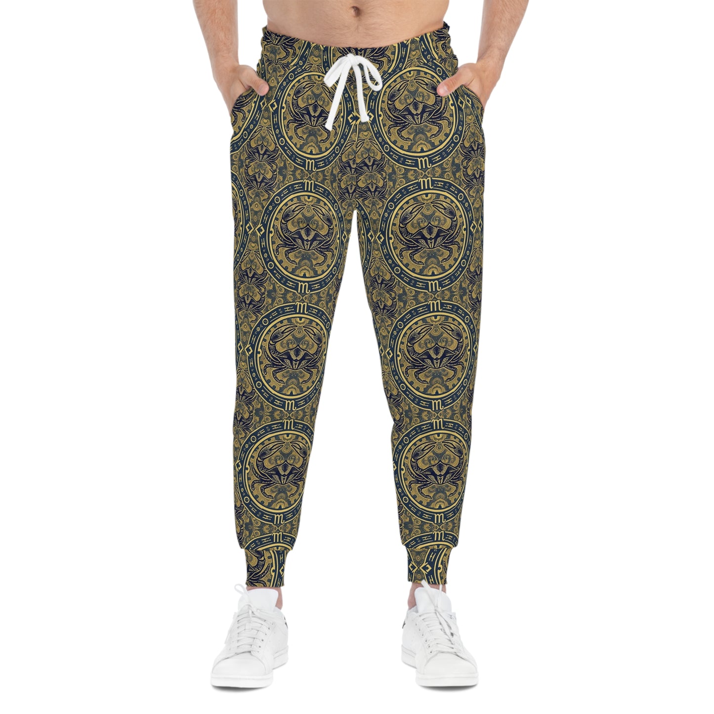 Athletic Joggers, Zodiac Design, Pattern, Cancer, AOP