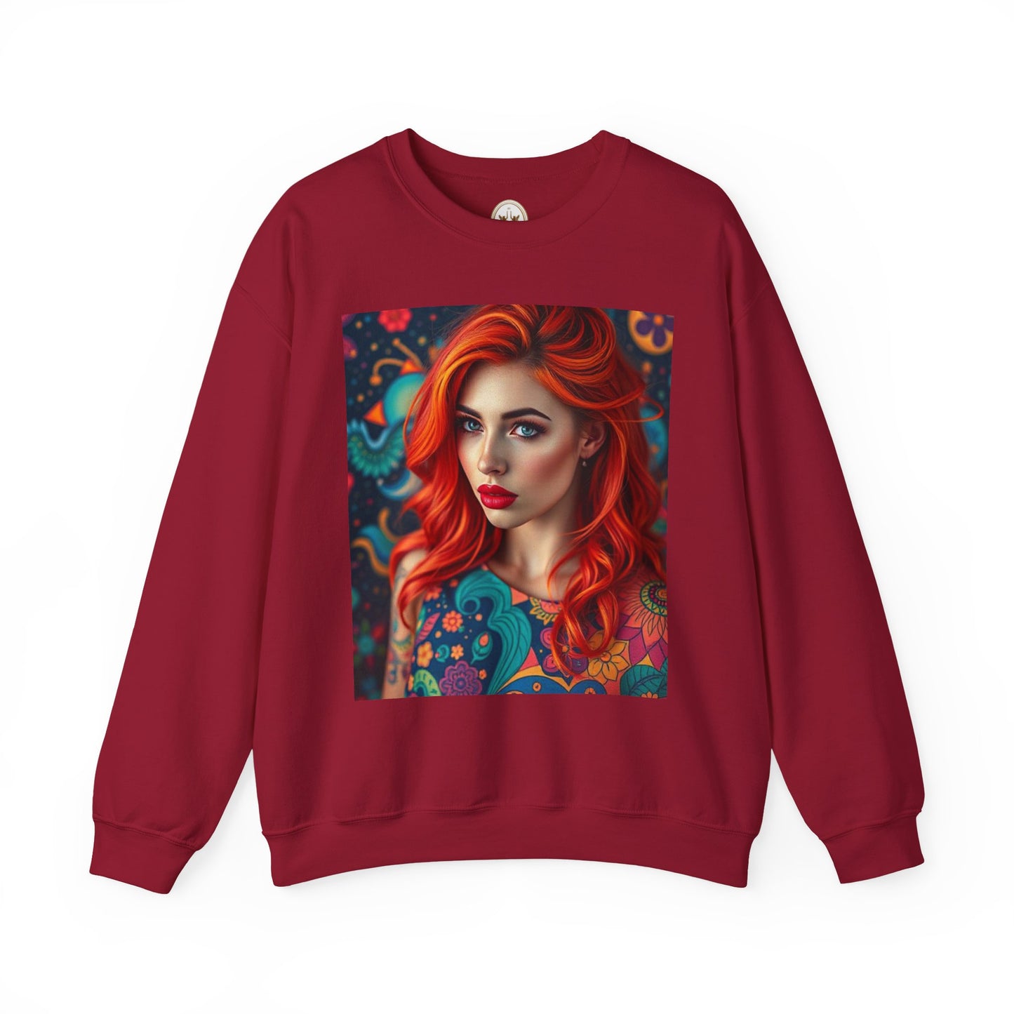 Unisex Heavy Blend™ Crewneck Sweatshirt, Aquarius, Zodiac v1, Sexy Pattern