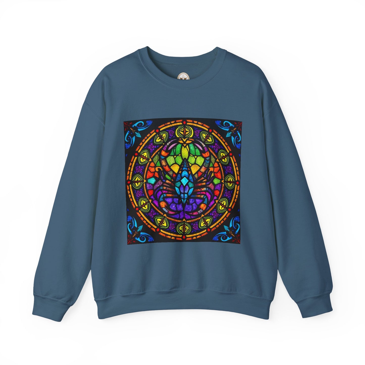 Unisex Heavy Blend™ Crewneck Sweatshirt, Glass 1, Scorpio Zodiac Design