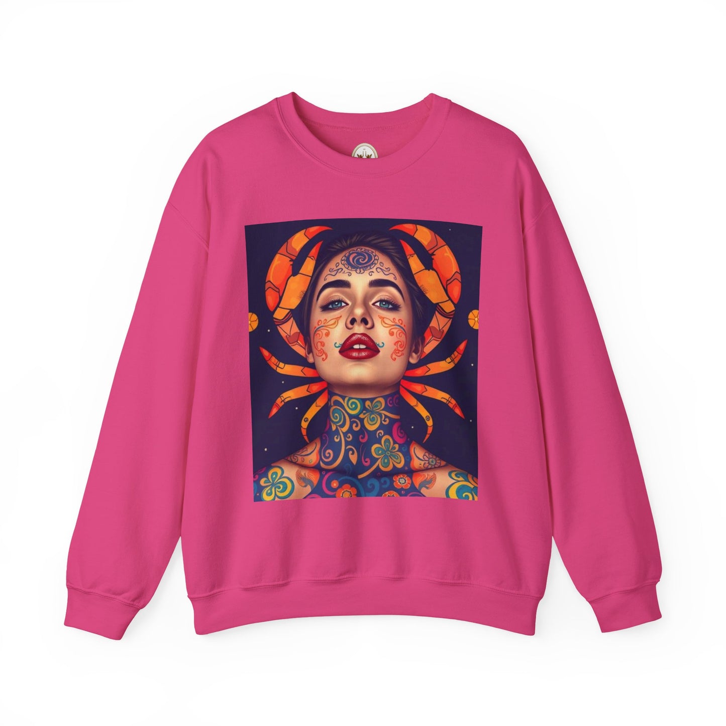 Unisex Heavy Blend™ Crewneck Sweatshirt, Cancer, Zodiac v1, Sexy Pattern