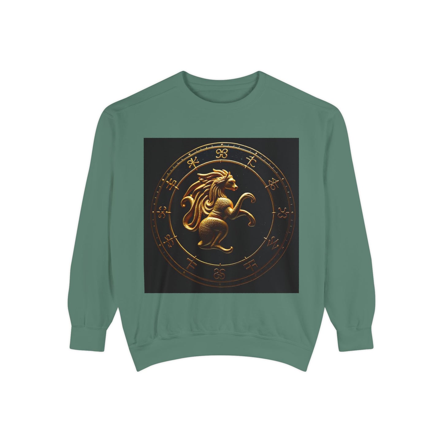 Garment-Dyed Sweatshirt, Unisex, Space Animal Design v1, Virgo