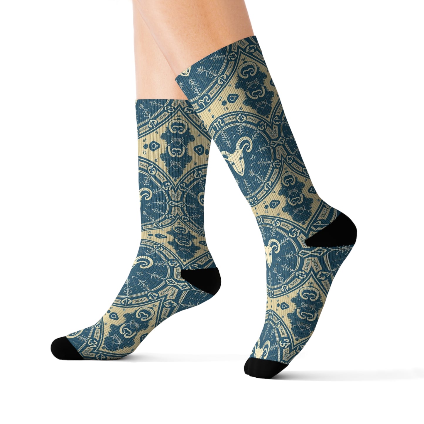 Sublimation Socks, Aries, Zodiac v1, Pattern