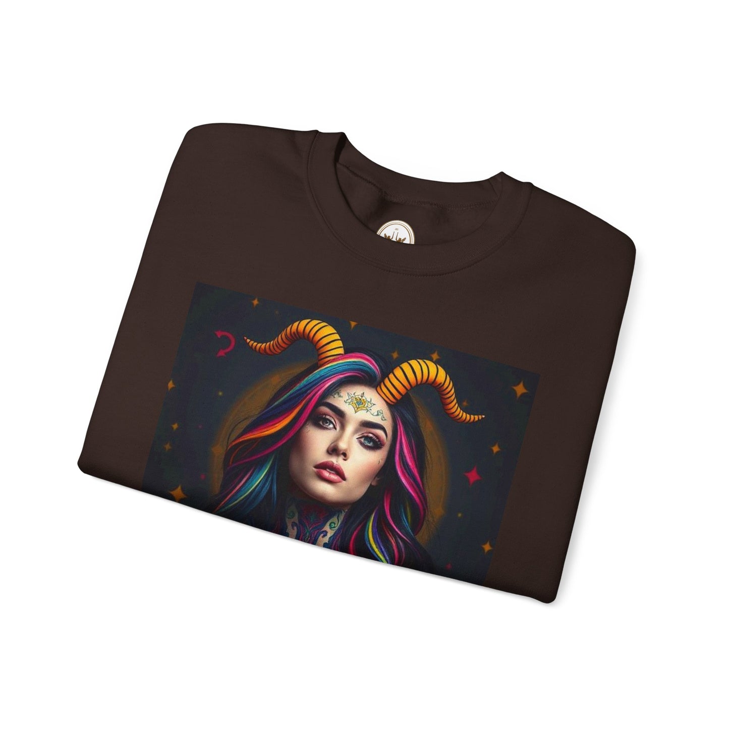 Unisex Heavy Blend™ Crewneck Sweatshirt, Capricorn, Zodiac v3, Sexy Pattern