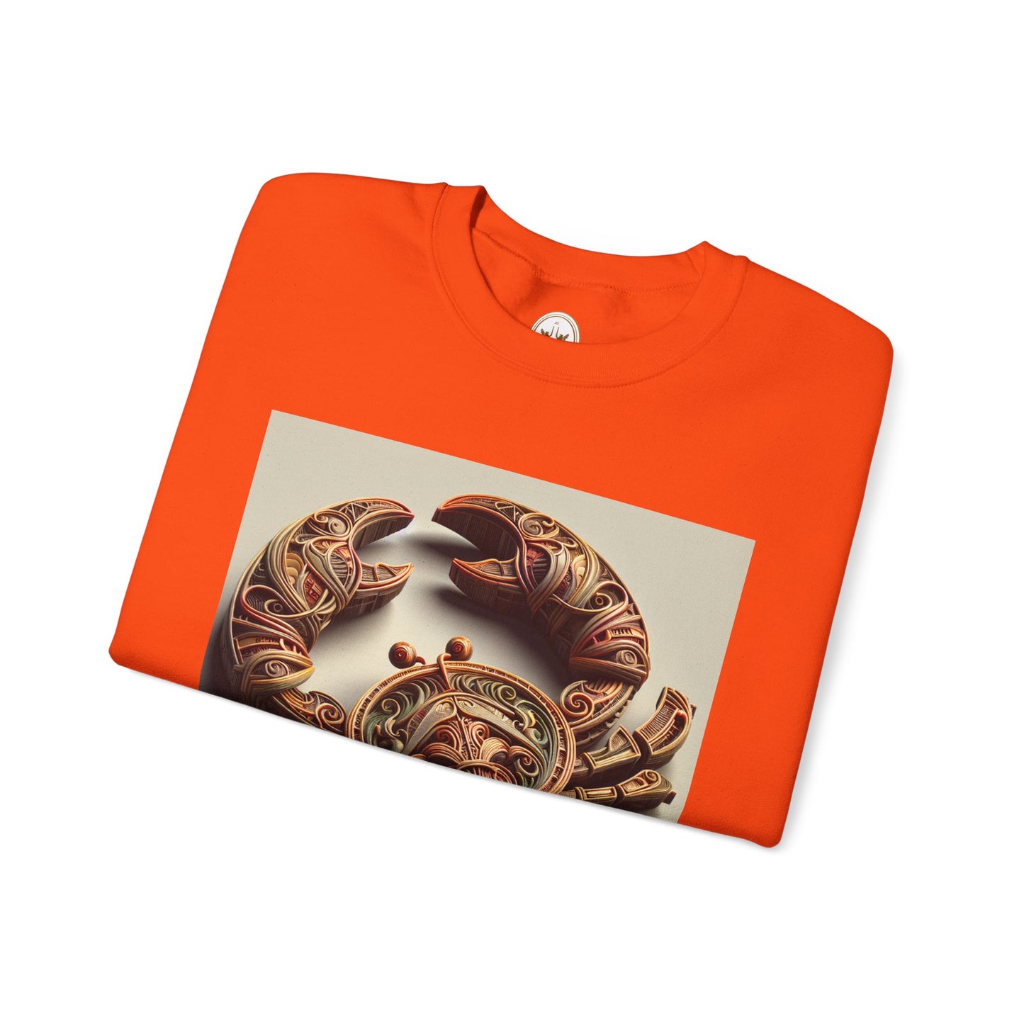 Unisex Heavy Blend™ Crewneck Sweatshirt, Crab Artifact, Cancer Zodiac Design