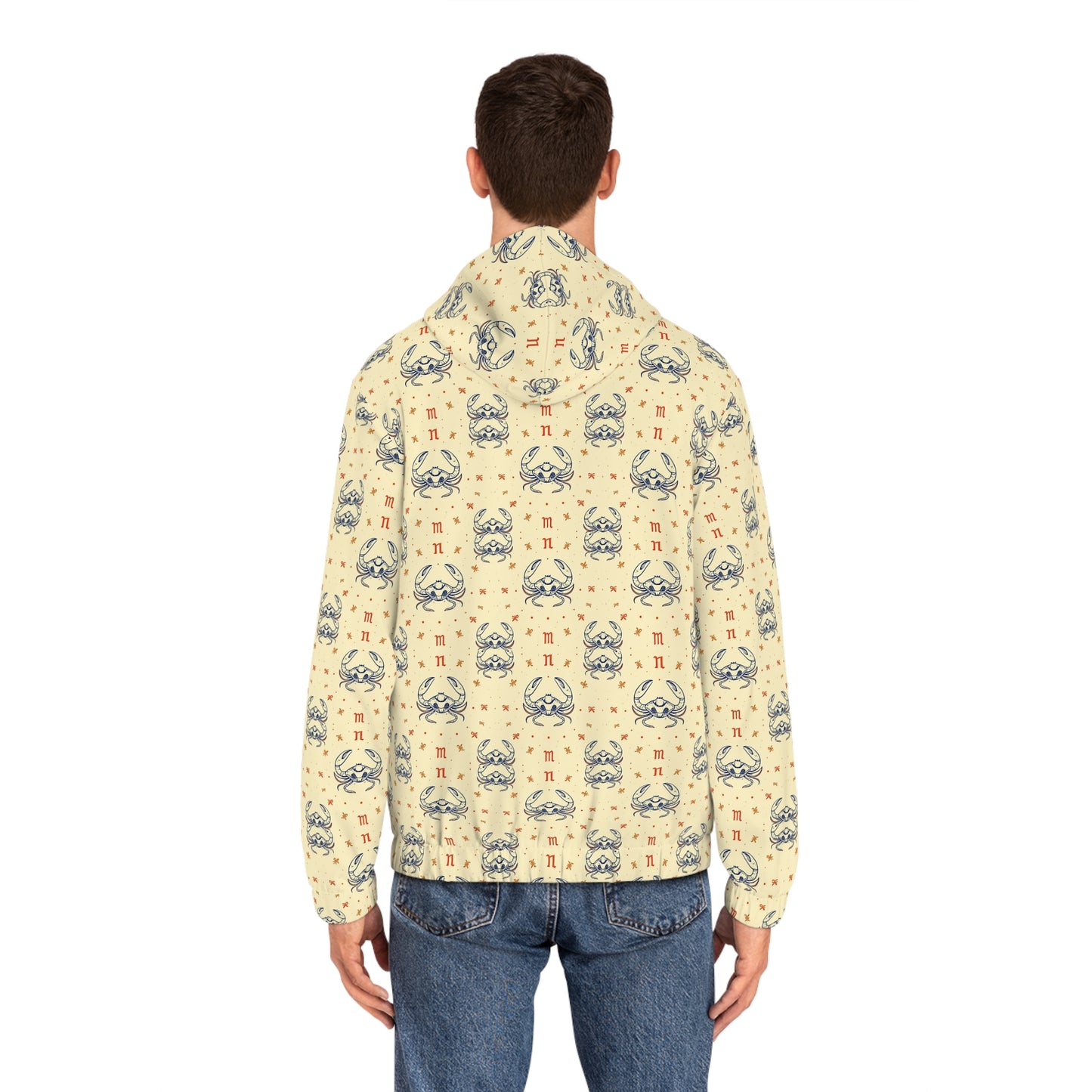 Full-Zip Hoodie (AOP), Cancer, Zodiac v4, Pattern