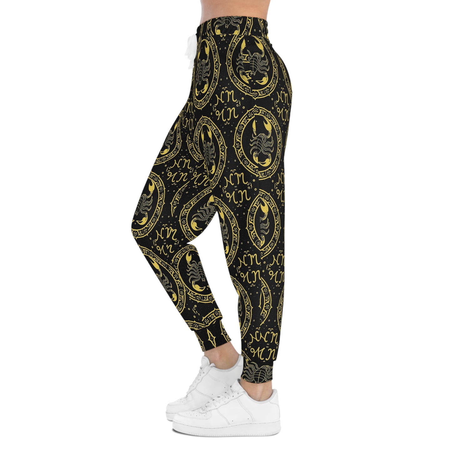 Athletic Joggers, Zodiac Design, Pattern v1, Scorpio, AOP