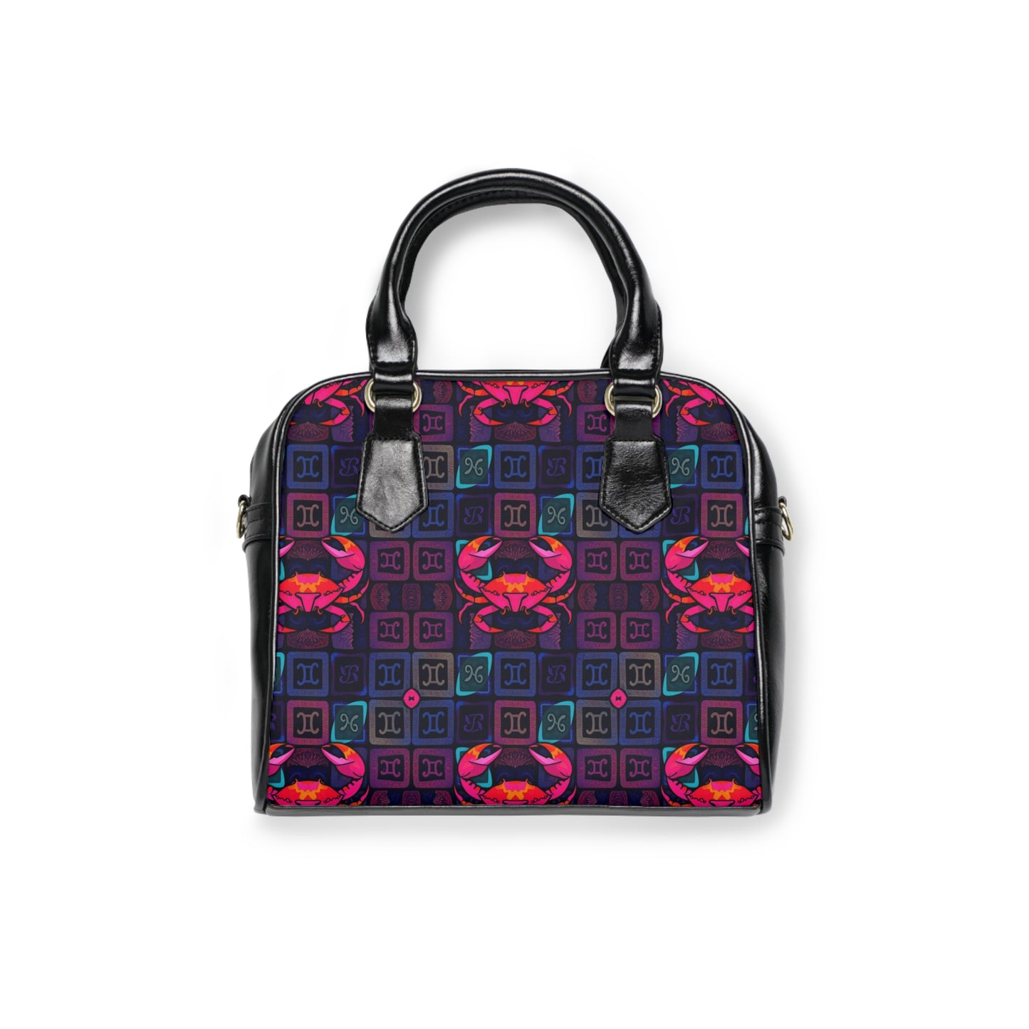 Shoulder Handbag, Cancer, Zodiac v1, Shapes Pattern