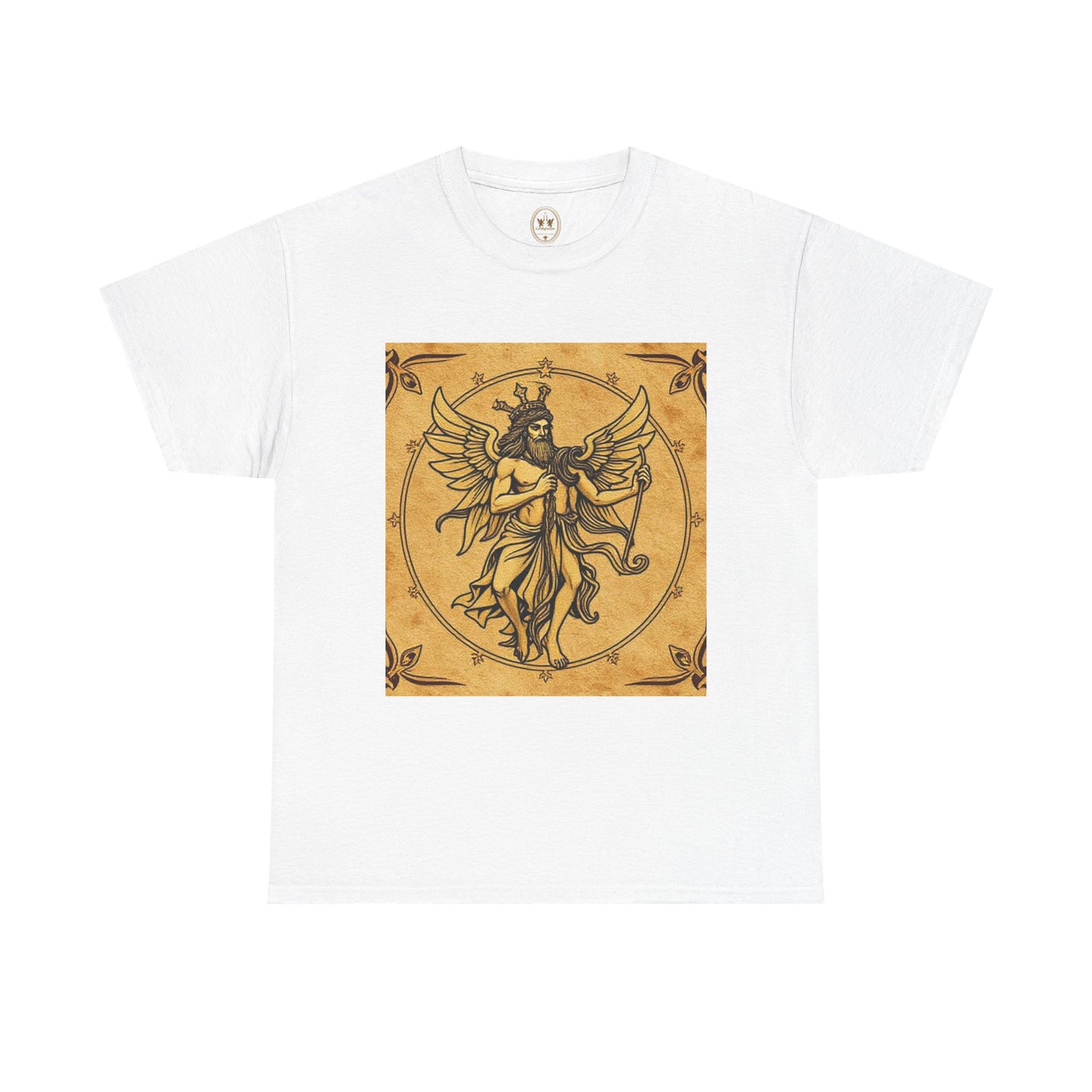 Unisex Heavy Cotton T-Shirt, Pencil Art v1, Gemini Zodiac Design