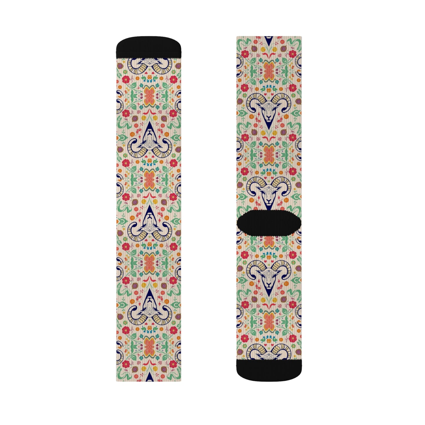 Sublimation Socks, Aries, Zodiac v2, Pattern