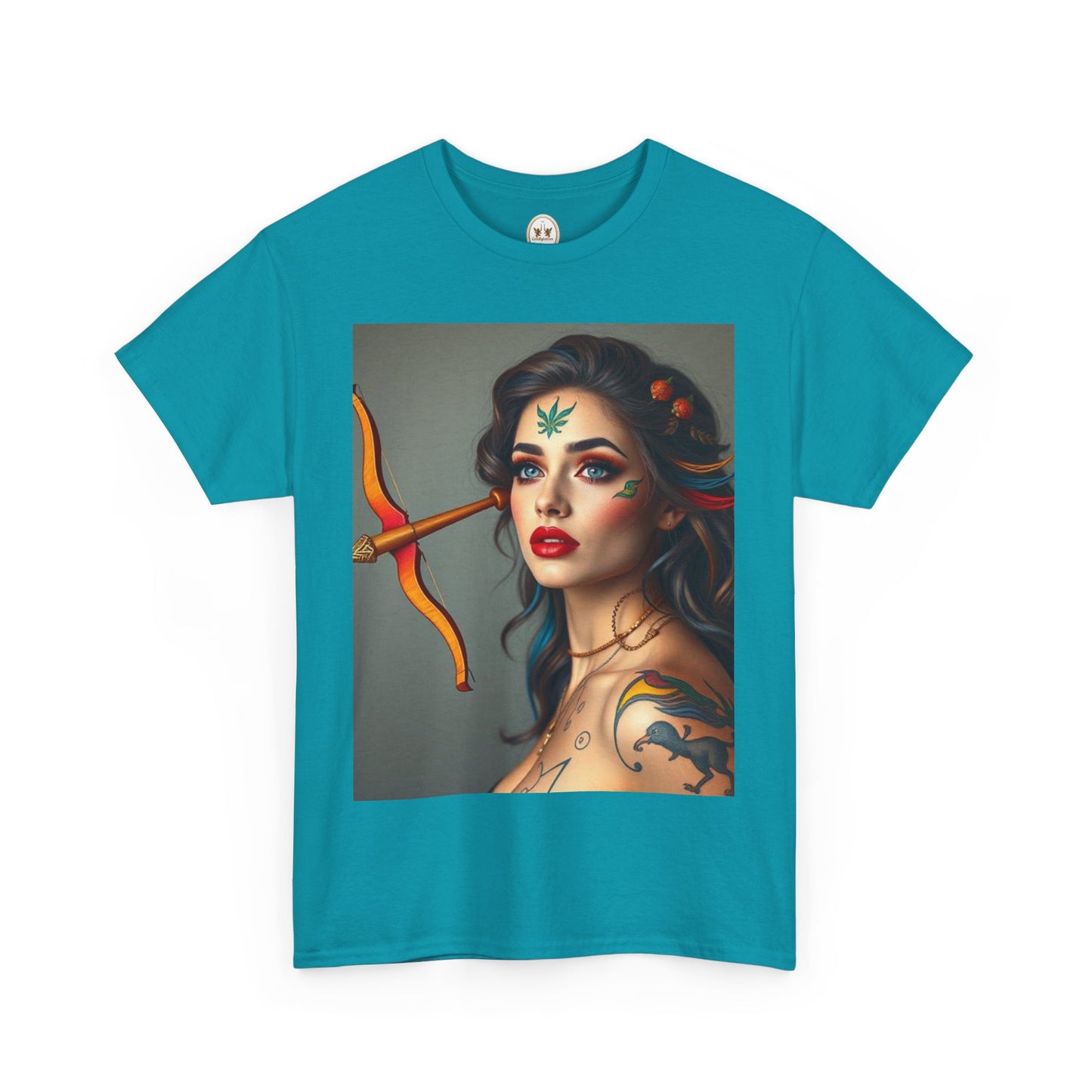 Unisex Heavy Cotton T-Shirt, Sagittarius, Zodiac v2, Sexy Art
