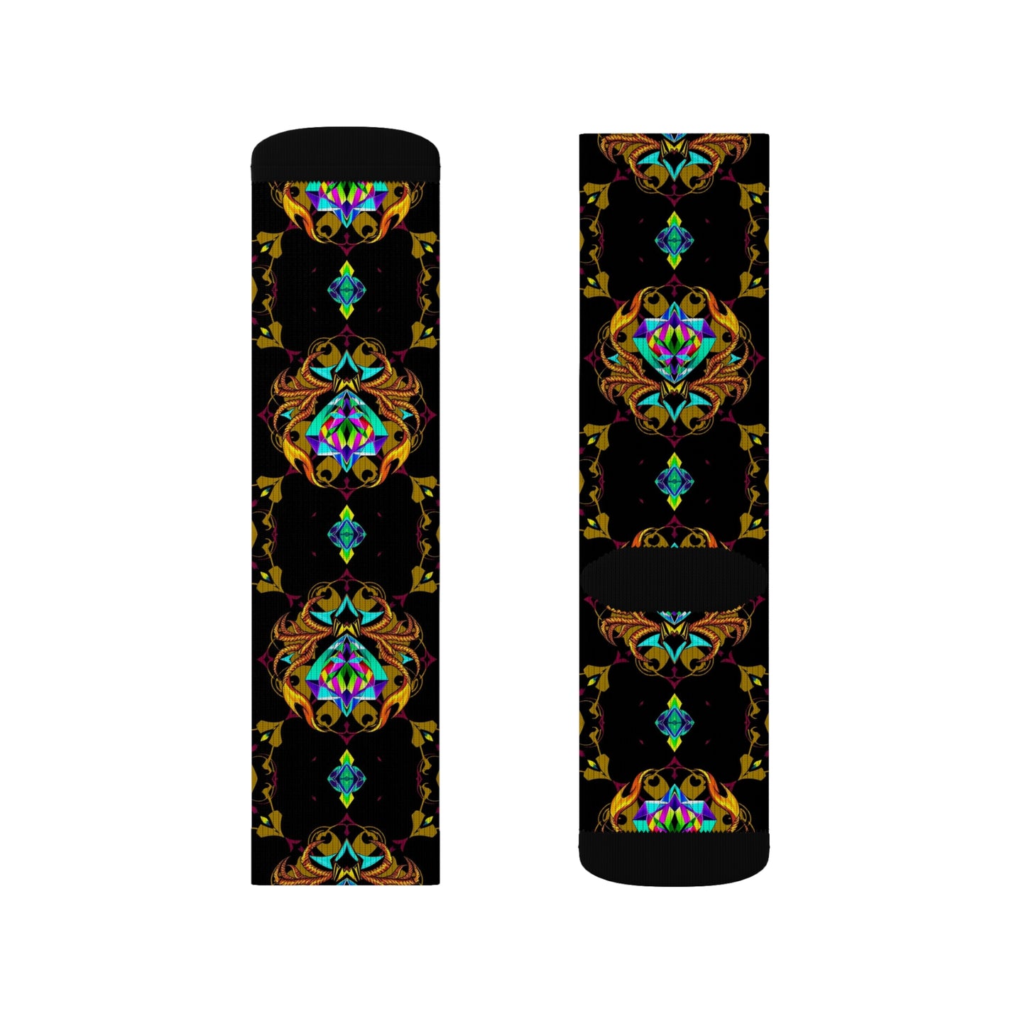 Sublimation Socks, Scorpio, Zodiac v4, Jewel Pattern