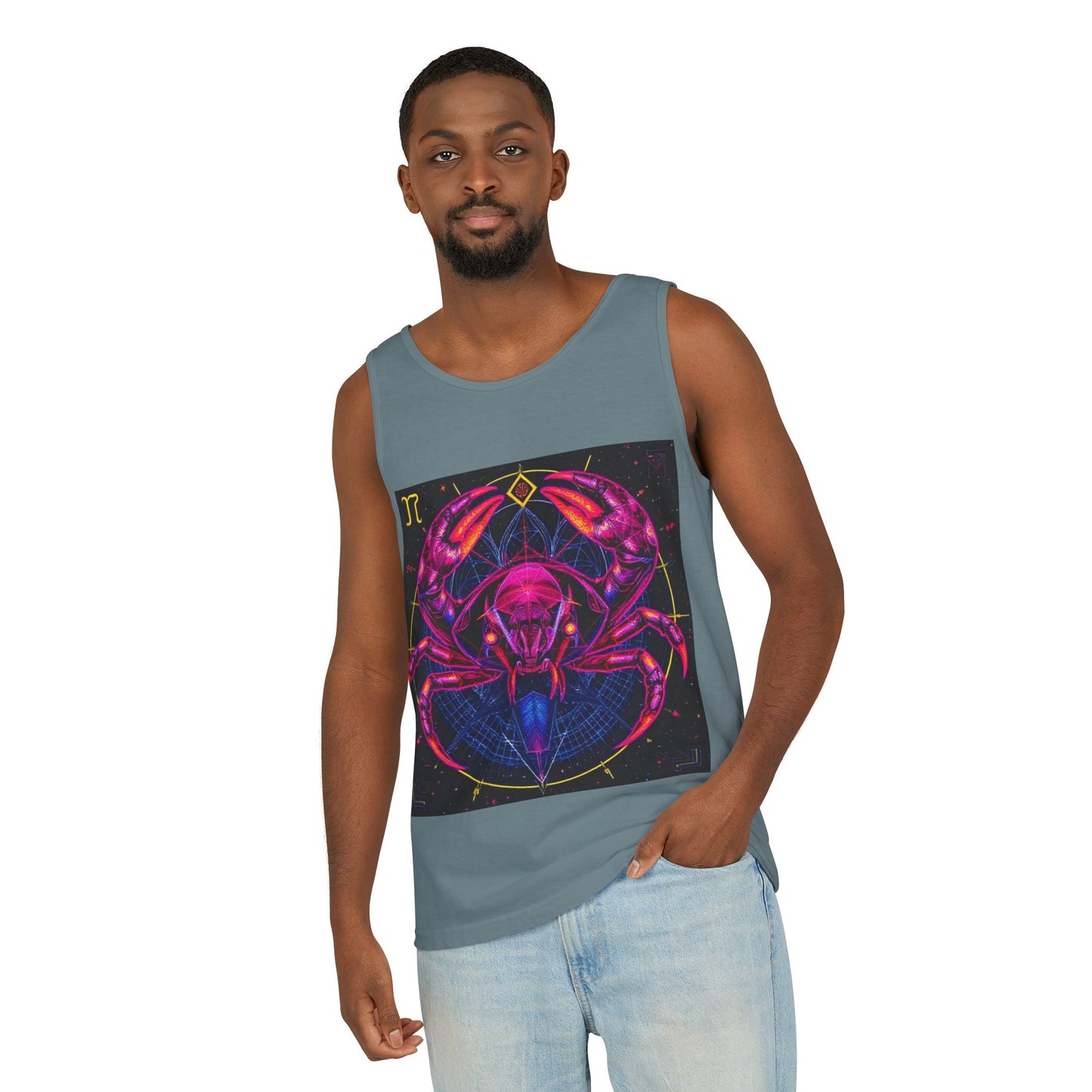 Unisex Garment-Dyed, Tank Top, Cancer, Pop Art, 100% US cotton