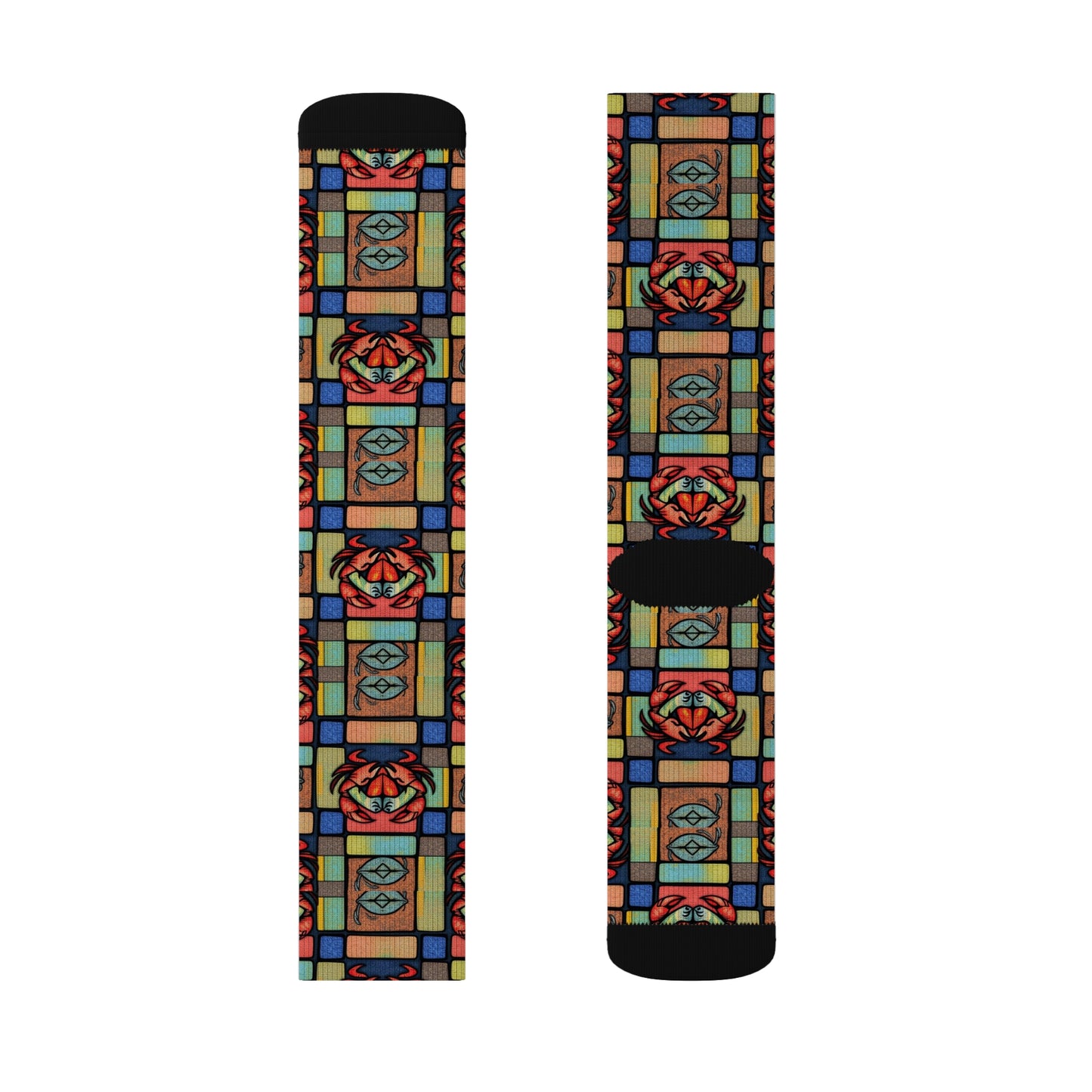 Sublimation Socks, Cancer, Zodiac v2, Shapes Pattern