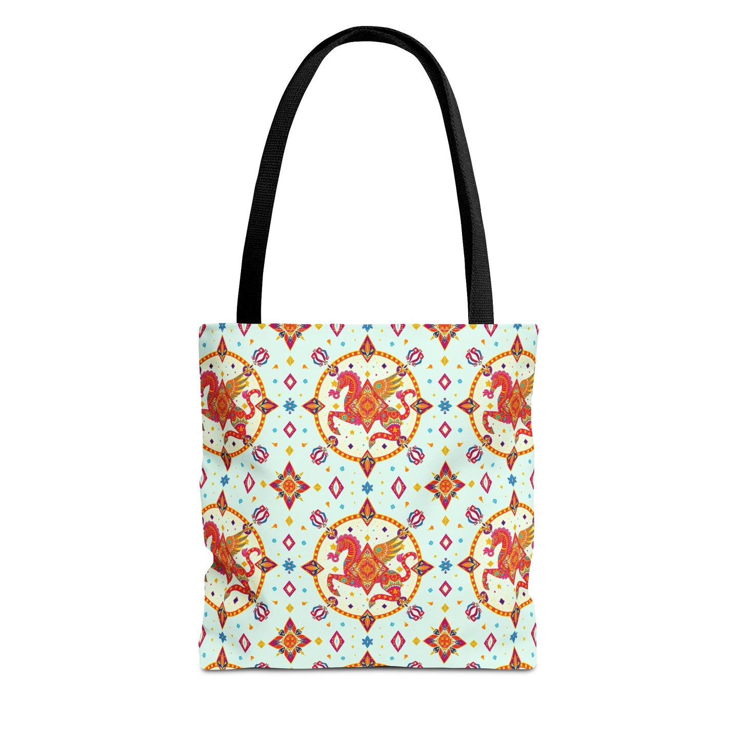 Tote Bag (AOP), Aquarius, Zodiac v1, Jewel Pattern