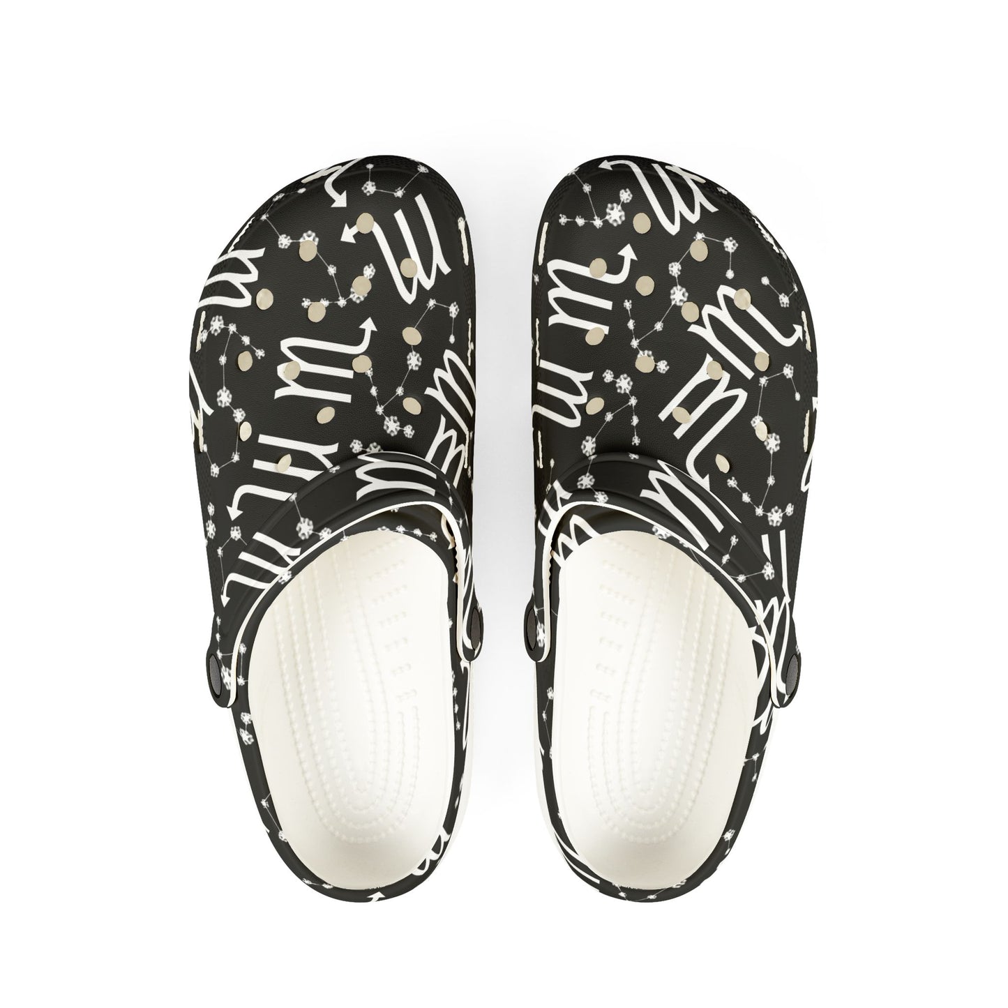 EVA Foam Rubber Shoes (AOP), Material 100% EVA, Scorpio Zodiac Design