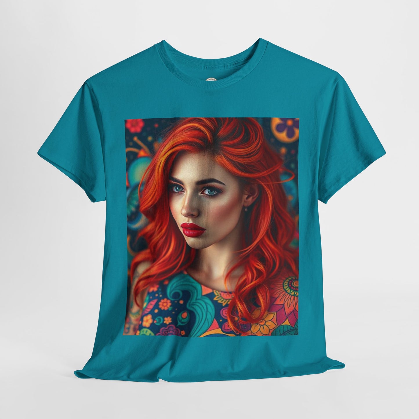 Unisex Heavy Cotton T-Shirt, Aquarius, Zodiac v1, Sexy Art