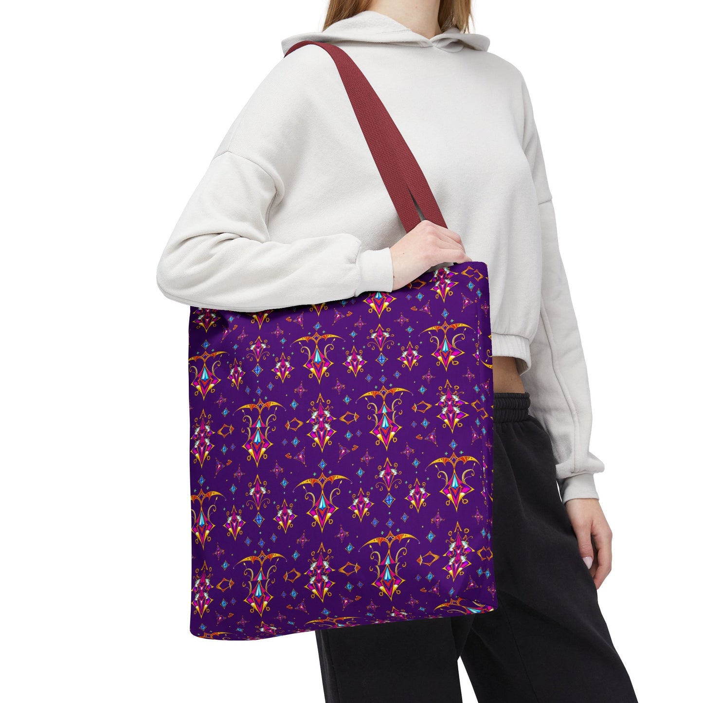 Tote Bag (AOP), Sagittarius, Zodiac, Jewel Pattern