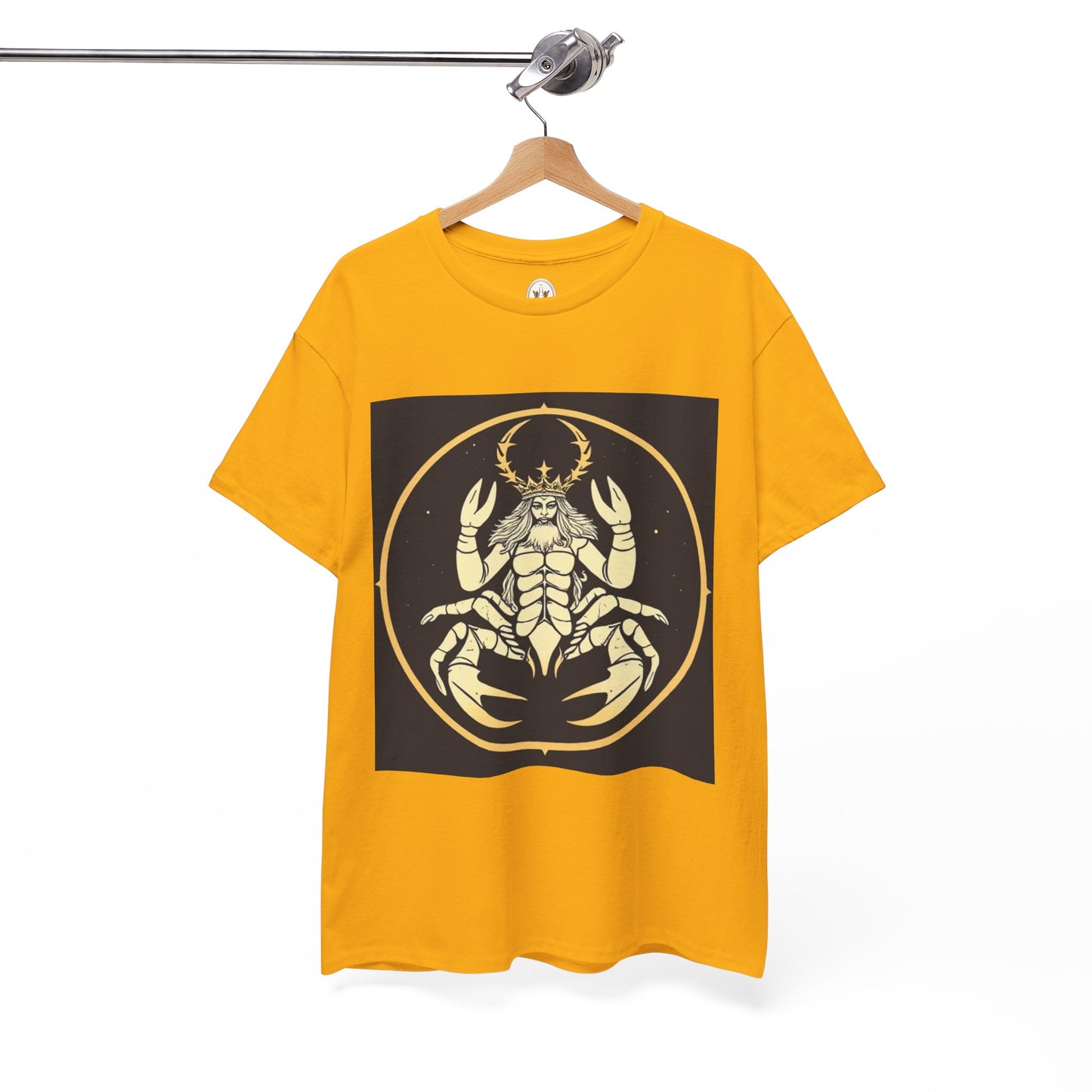 Unisex Heavy Cotton T-Shirt, Scorpio King, Print Art, Zodiac Design