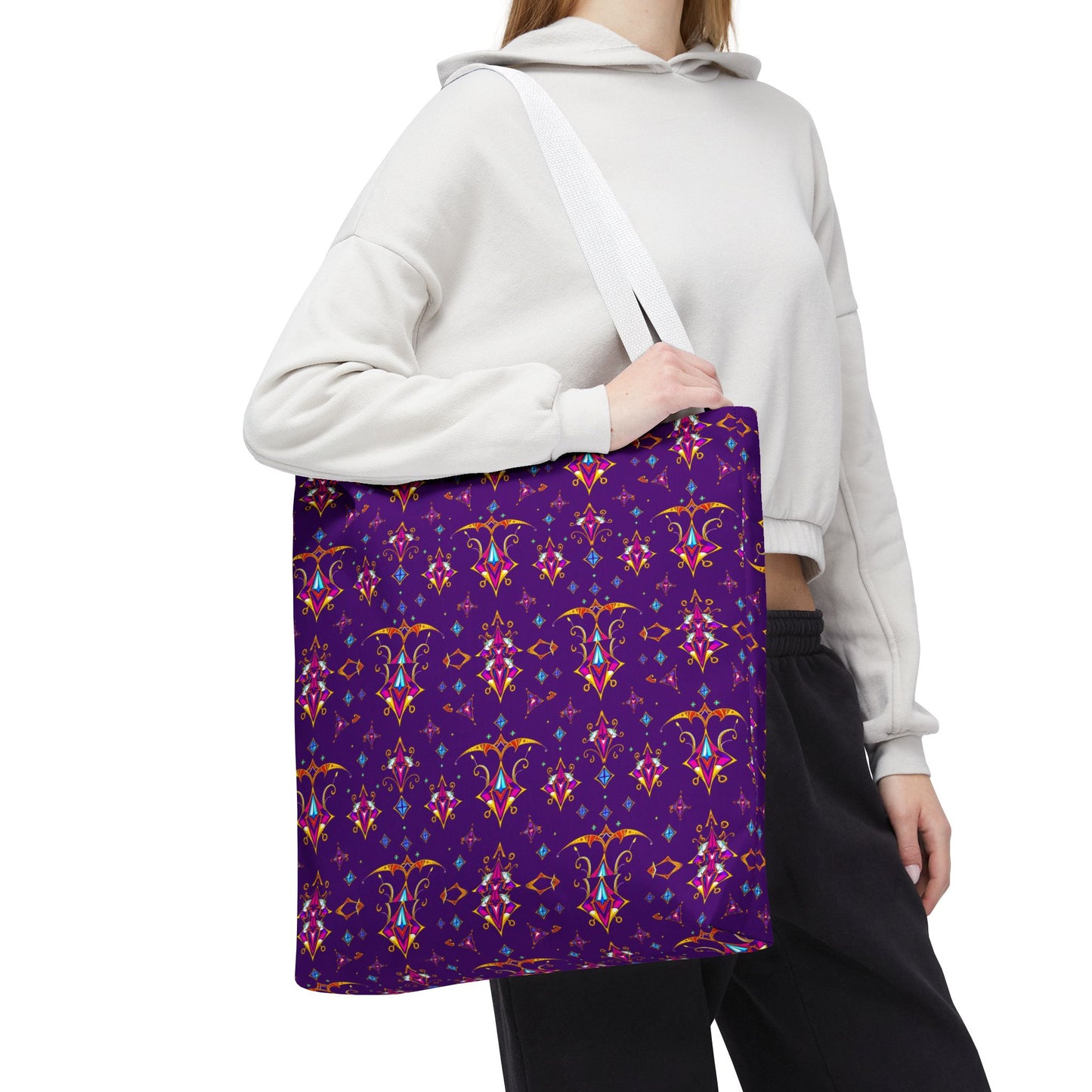 Tote Bag (AOP), Sagittarius, Zodiac, Jewel Pattern