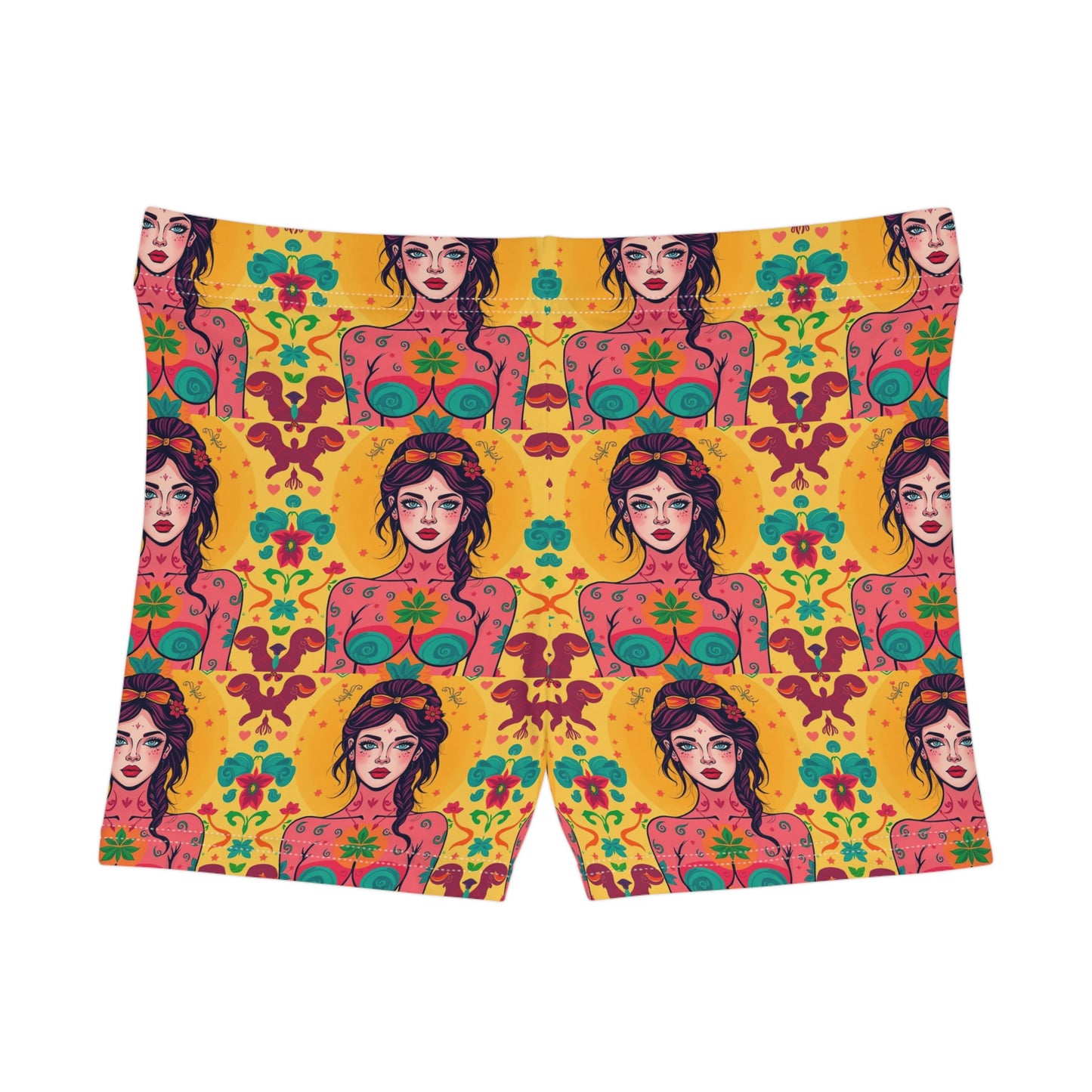 Women's Shorts, (AOP), Virgo, Zodiac v4, Sexy Pattern
