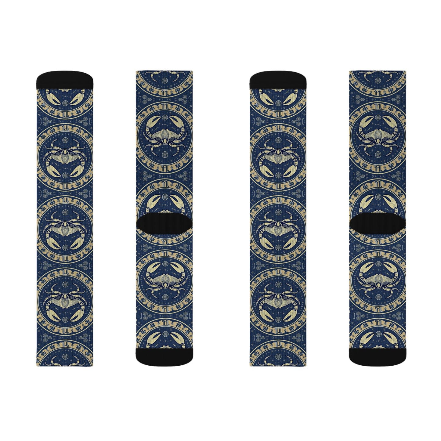 Sublimation Socks, Cancer, Zodiac v1, Pattern