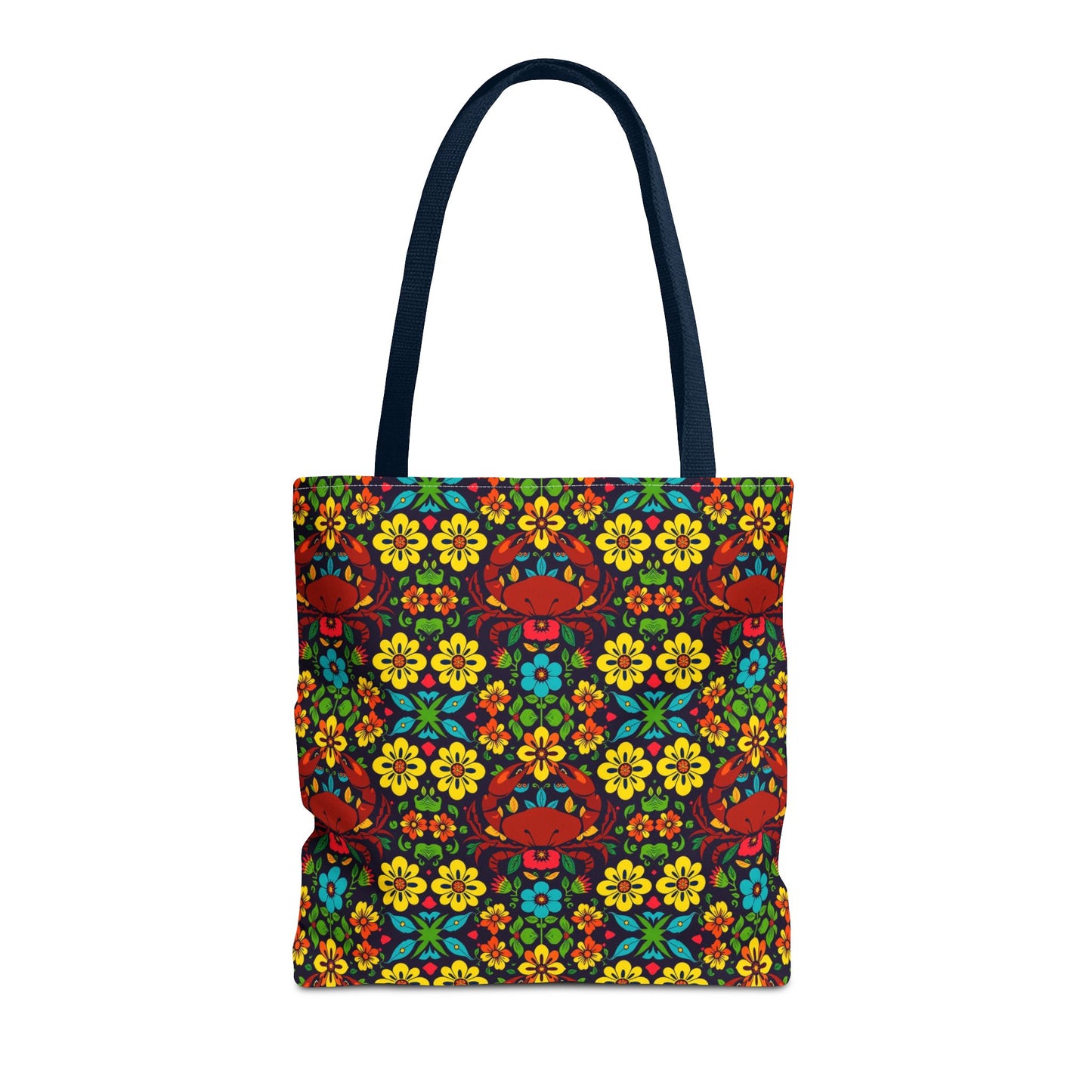 Tote Bag, (AOP), Cancer, Zodiac v4, Flower Pattern
