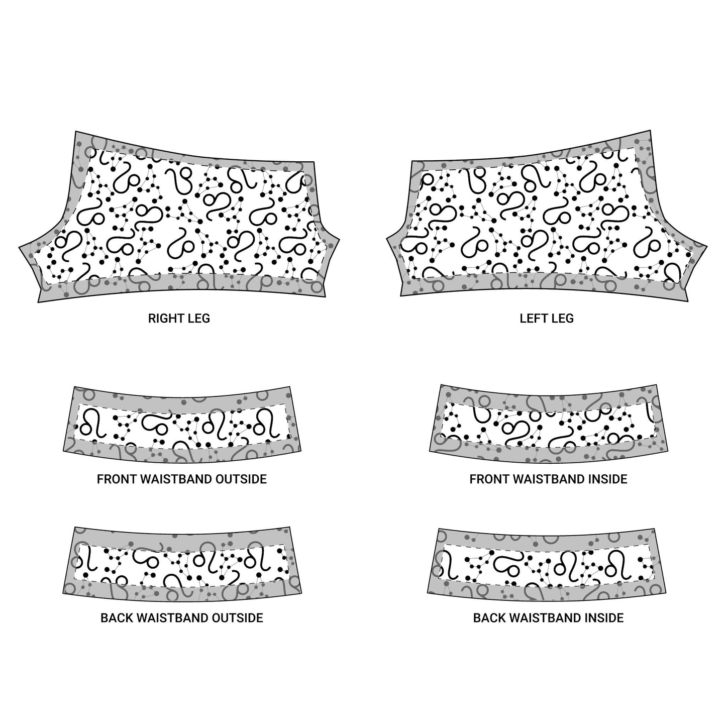 Women's Polyester Yoga Shorts with the Leo Zodiac sign (AOP)