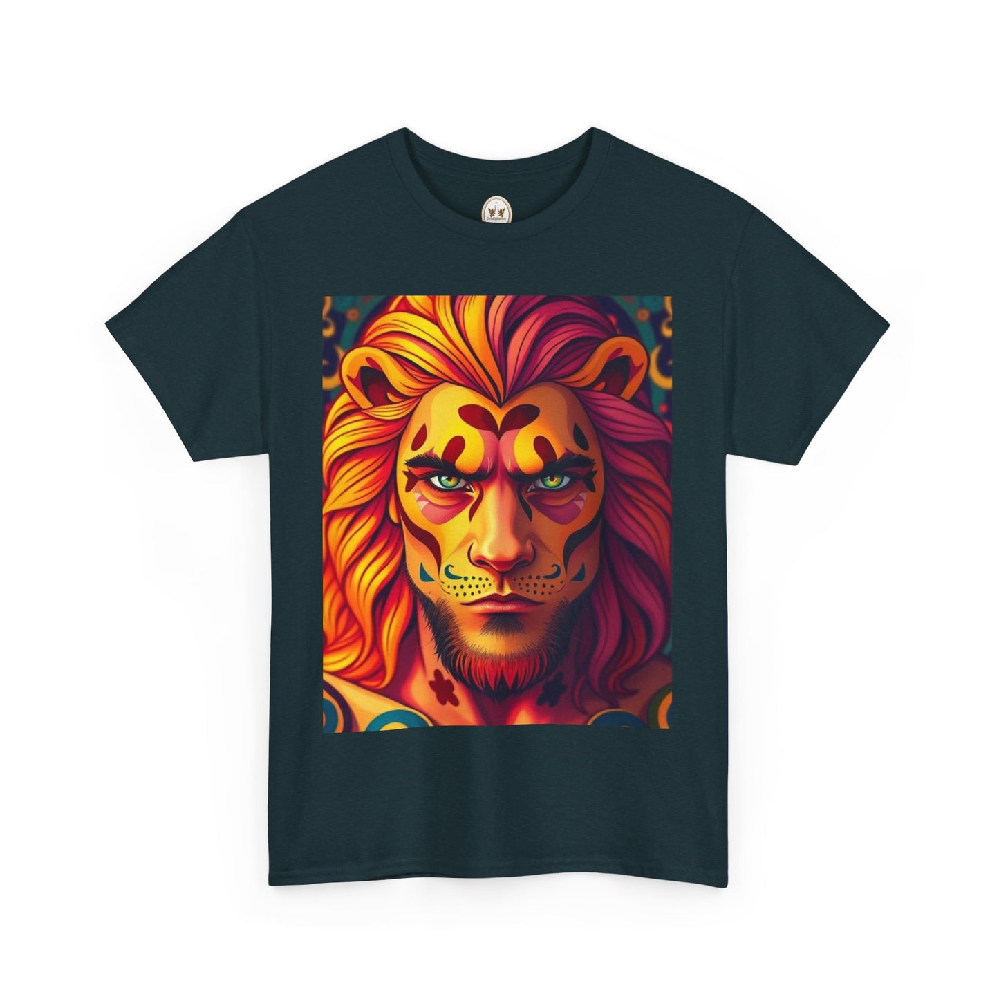 Unisex Heavy Cotton T-Shirt, Leo, Zodiac v2, Sexy Art