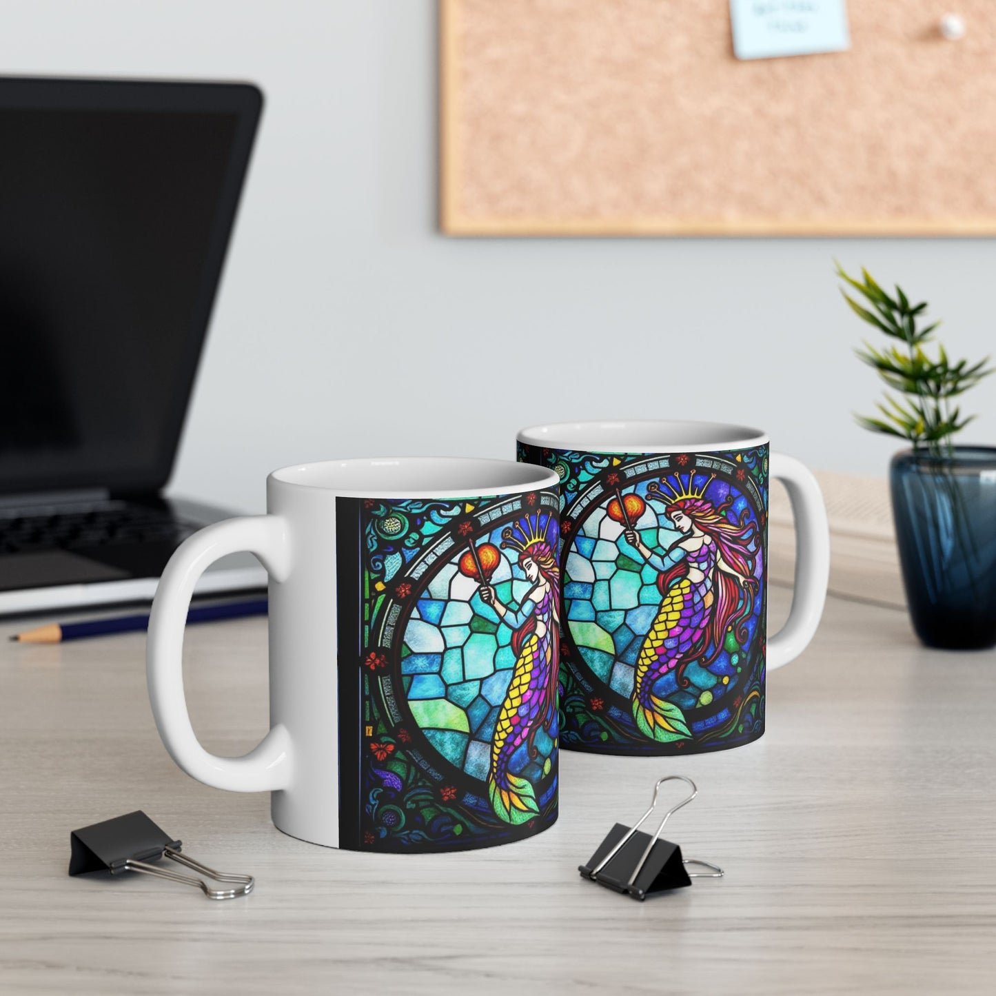 Ceramic Mug, (11oz, 15oz), Ceramic Coffee Mug, AOP, Glass Design v1, Aquarius Zodiac