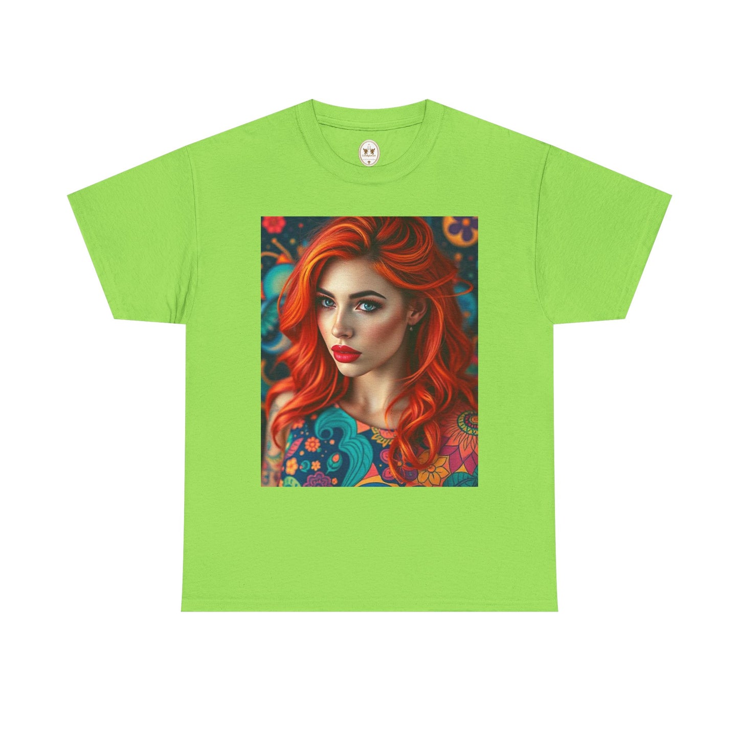 Unisex Heavy Cotton T-Shirt, Aquarius, Zodiac v1, Sexy Art