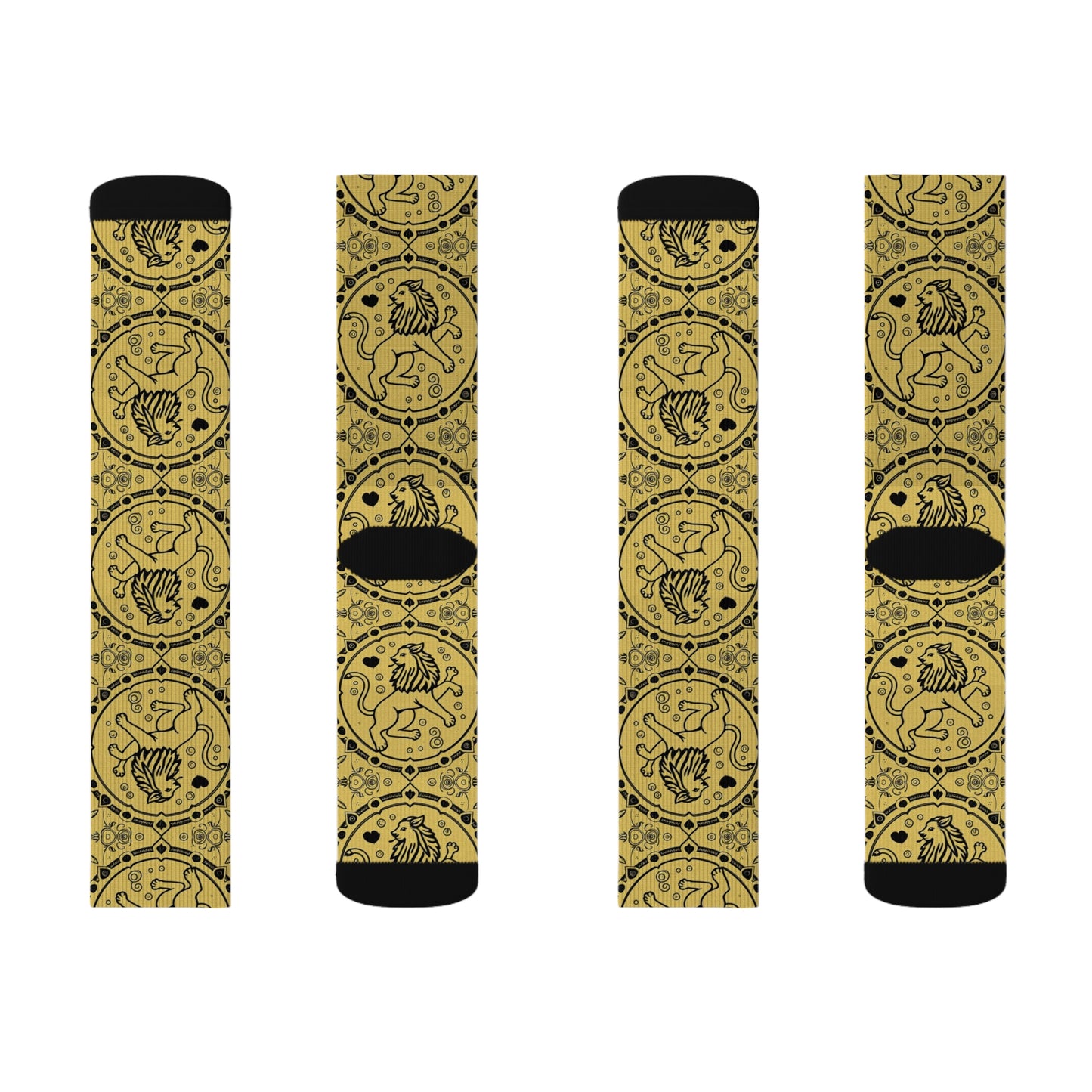 Sublimation Socks, Leo, Zodiac v1, Pattern