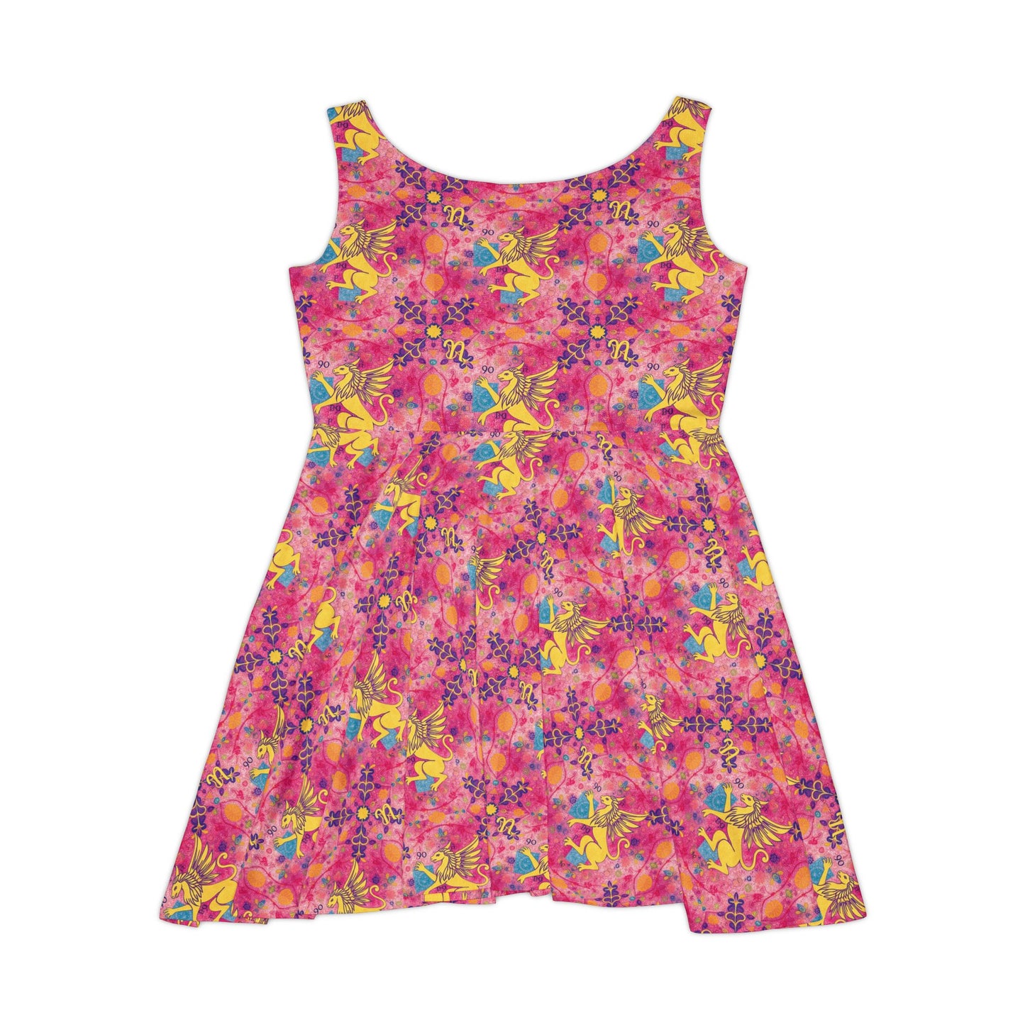 Women's Skater Dress, AOP, Zodiac, Virgo, Pattern