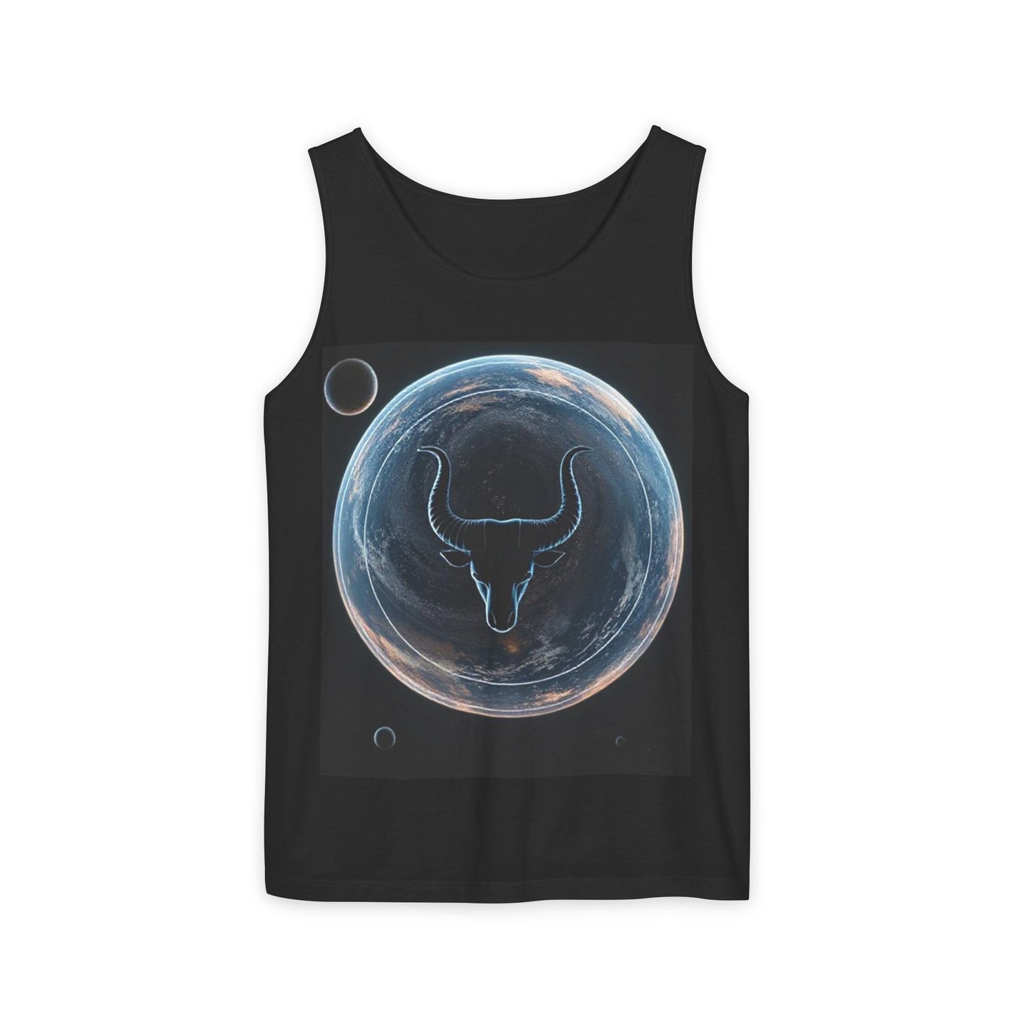 Unisex Garment-Dyed, Tank Top, Taurus Design, Planet Animal v1, 100% US cotton