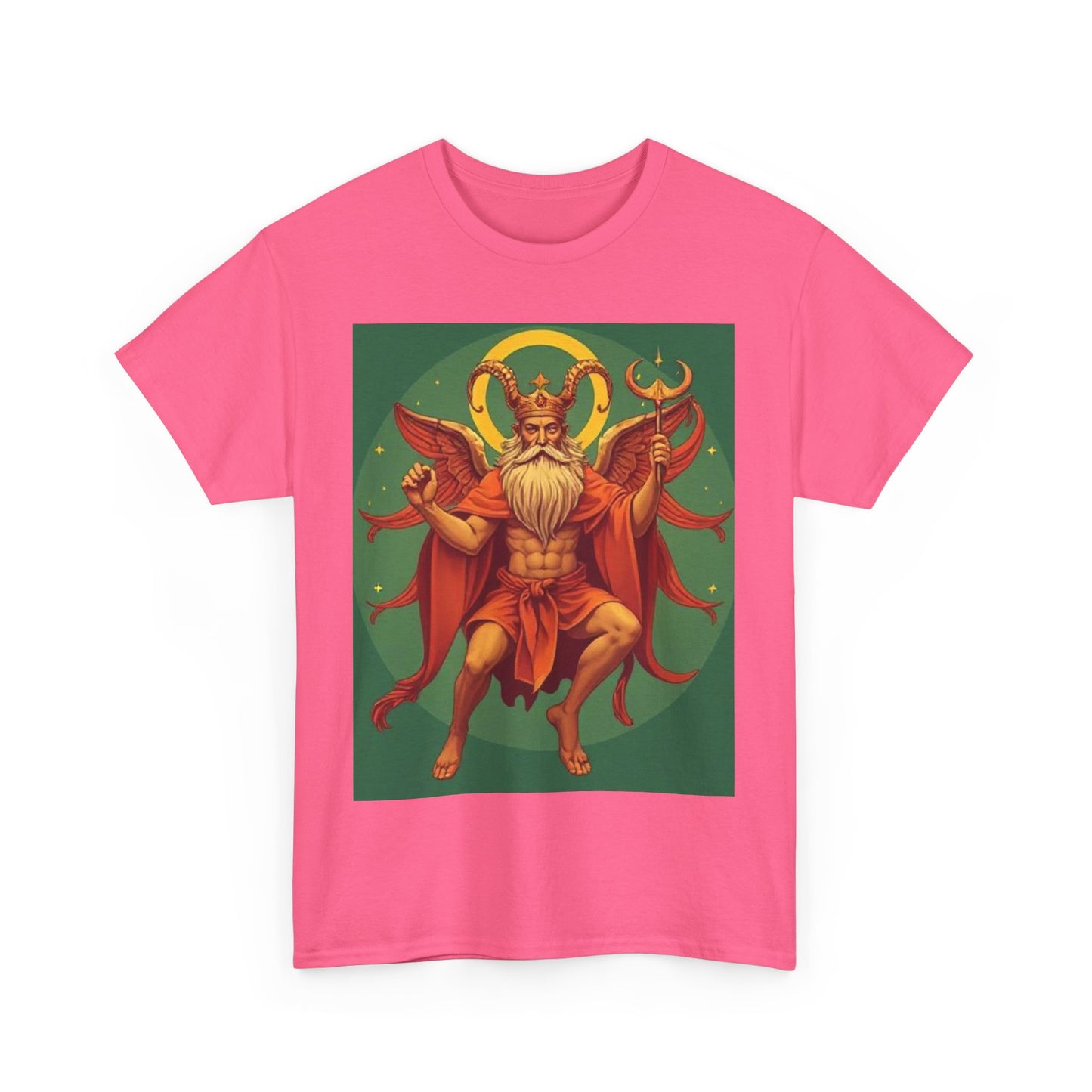 Unisex Heavy Cotton T-Shirt, Aries God, Zodiac Design