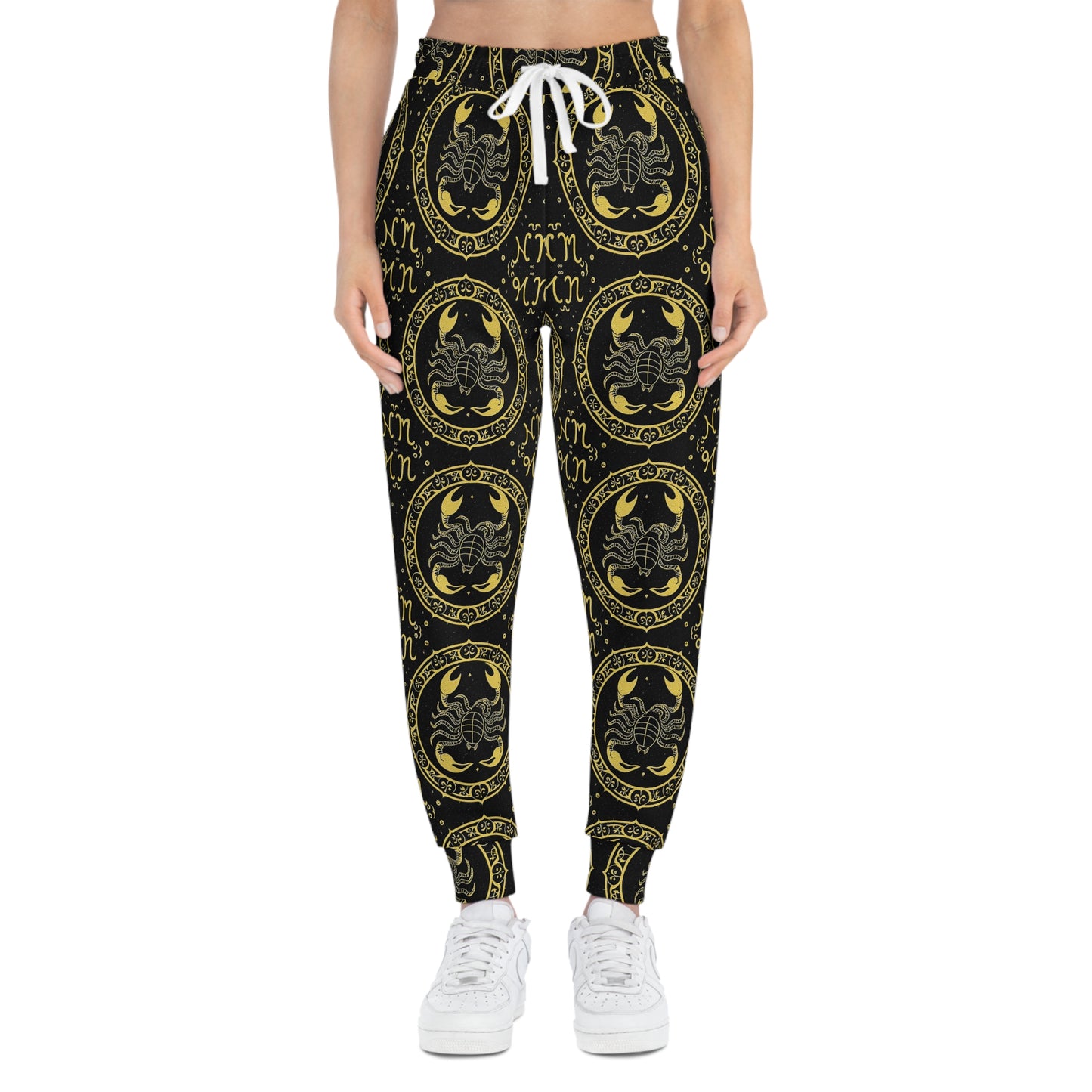Athletic Joggers, Zodiac Design, Pattern v1, Scorpio, AOP