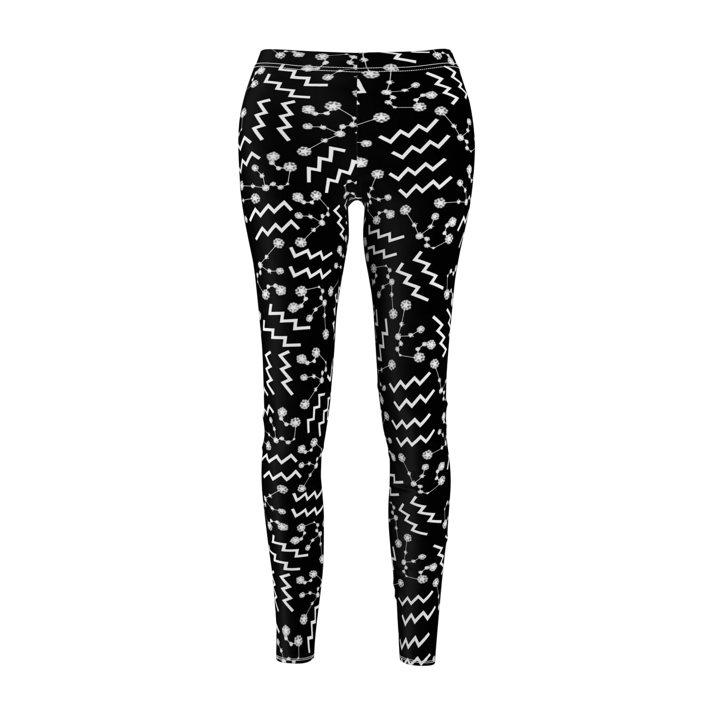 Women's Zodiac Cut & Sew Casual Leggings Aquarius Zodiac sign