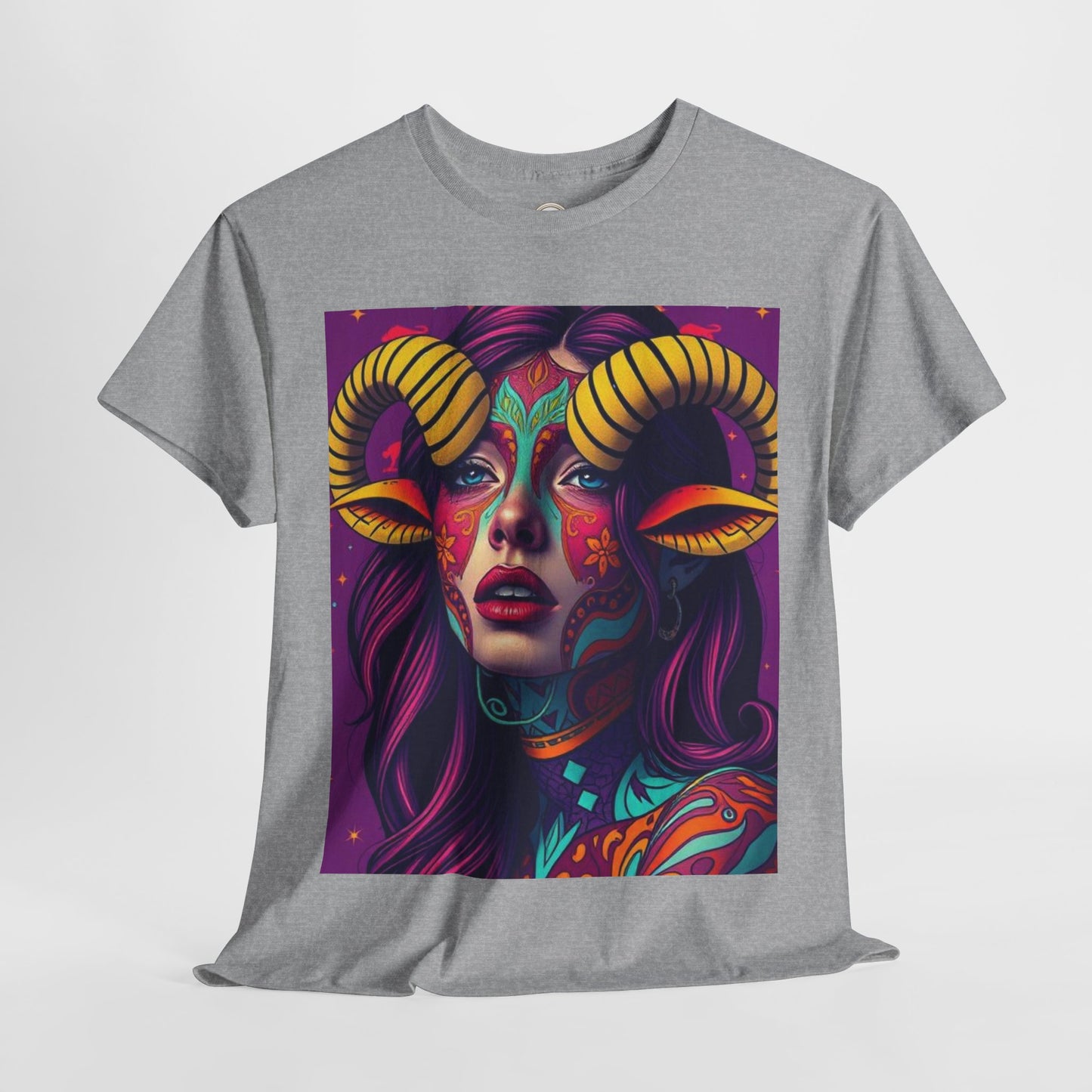 Unisex Heavy Cotton T-Shirt, Taurus, Zodiac v2, Sexy Art