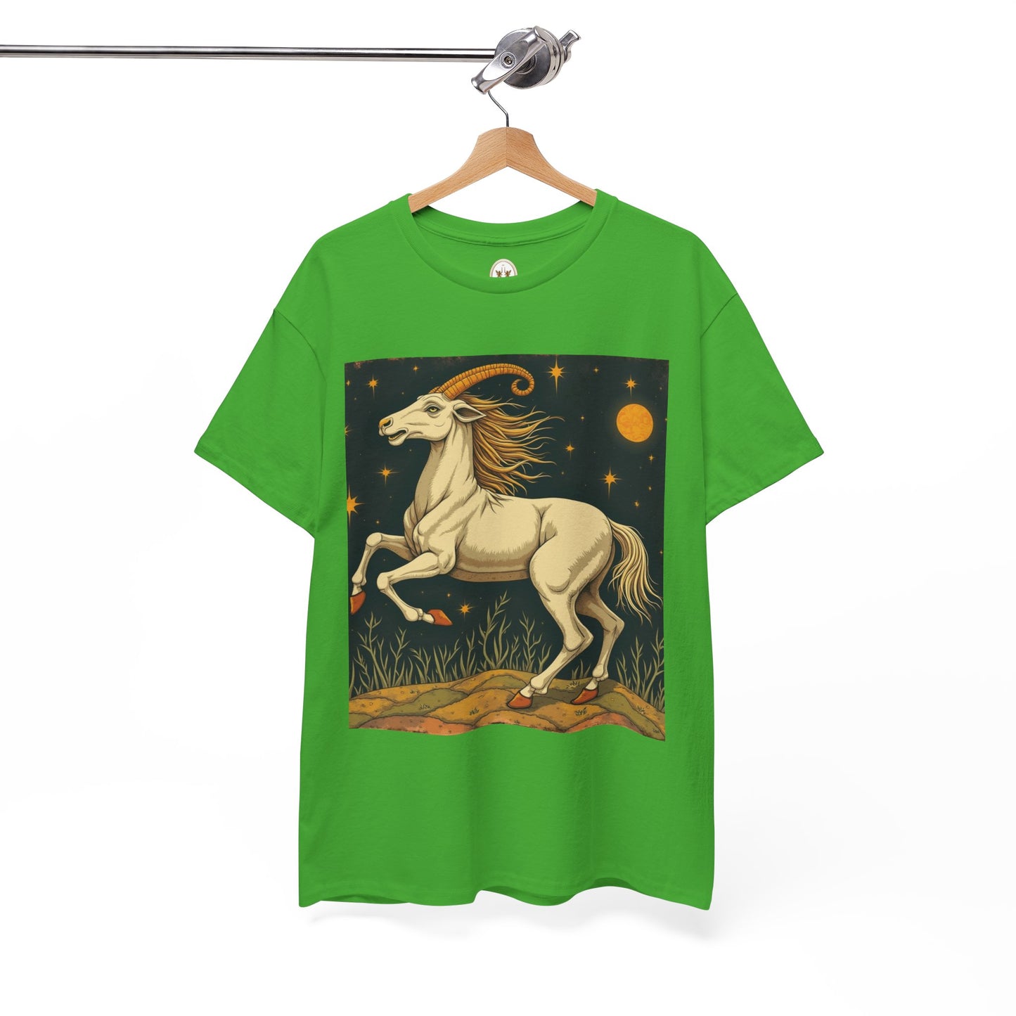 Unisex Heavy Cotton T-Shirt, Aries Animal, Zodiac Design