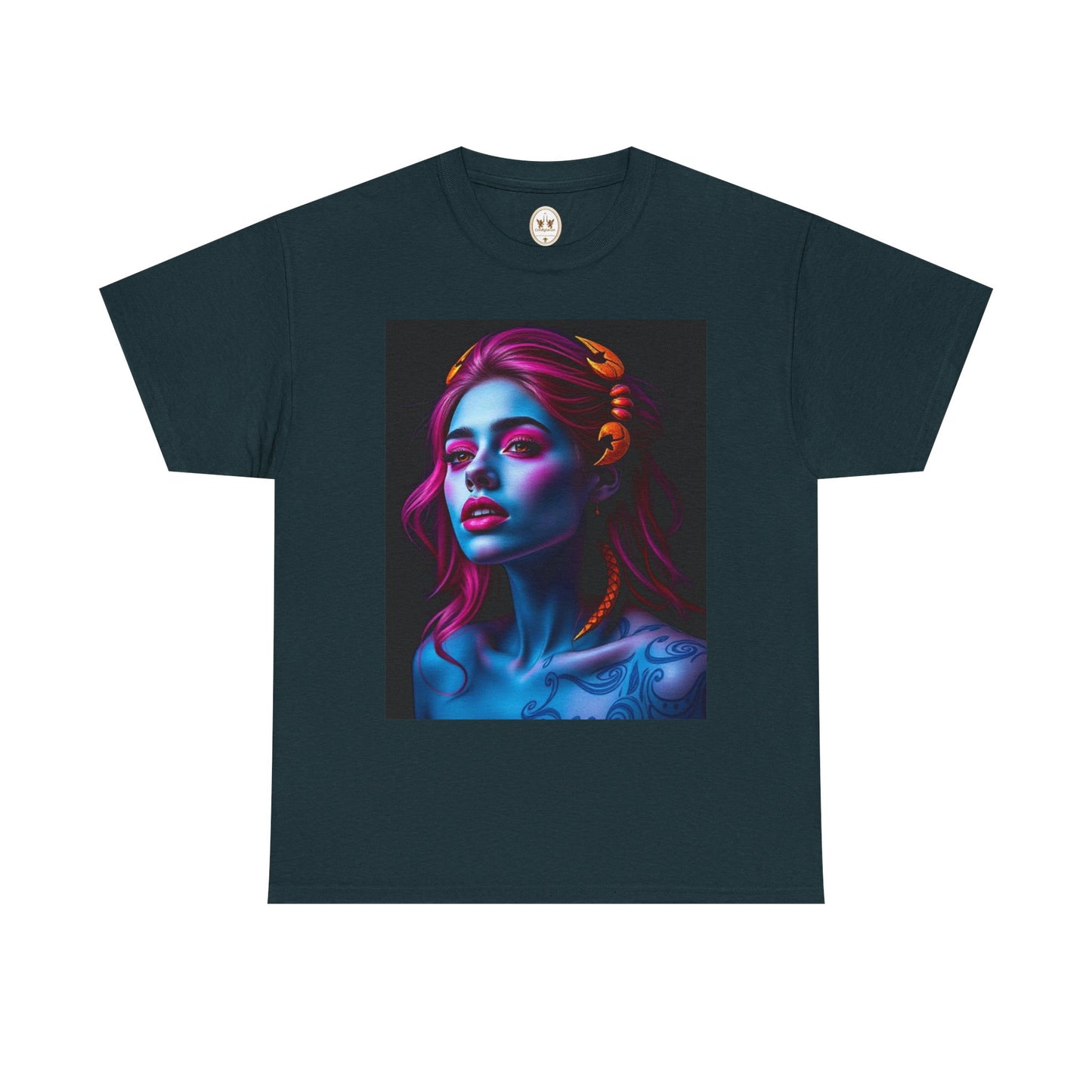 Unisex Heavy Cotton T-Shirt, Scorpio, Zodiac, Sexy Art