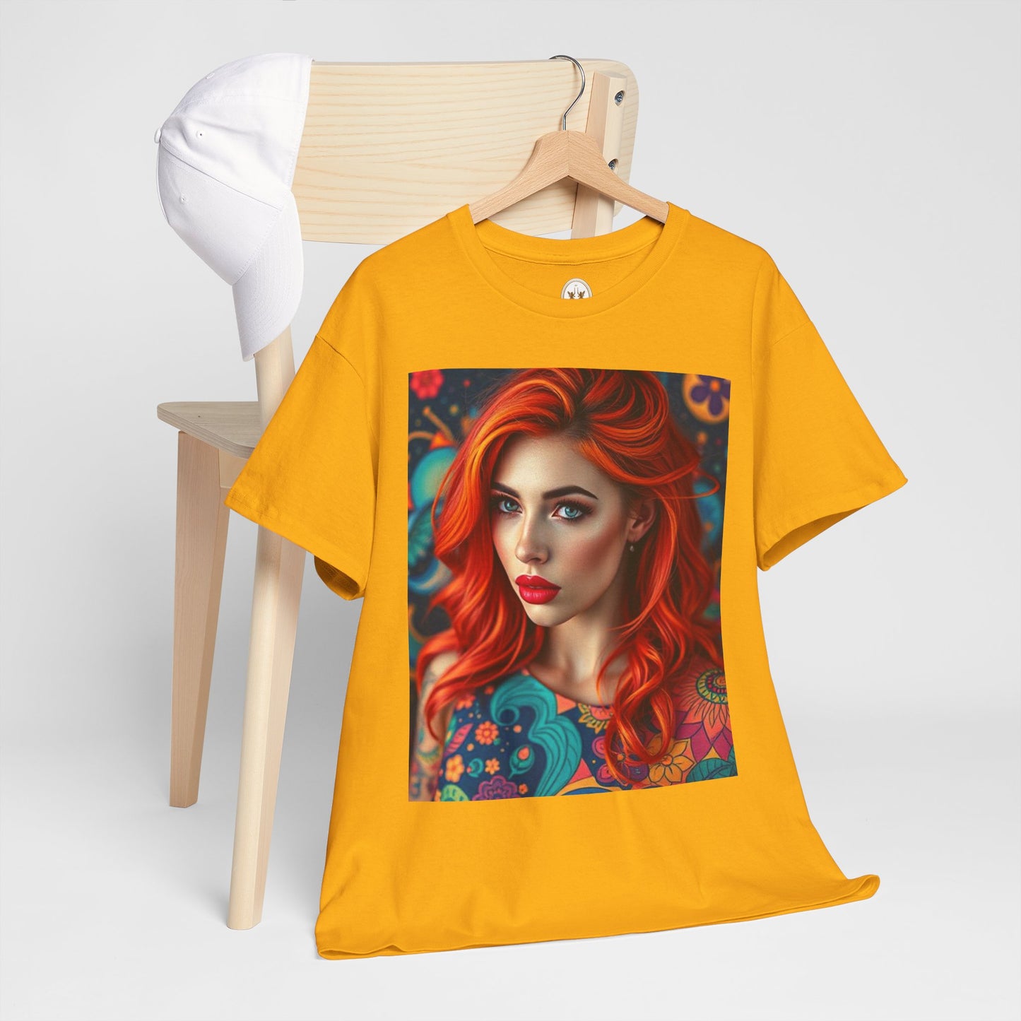 Unisex Heavy Cotton T-Shirt, Aquarius, Zodiac v1, Sexy Art
