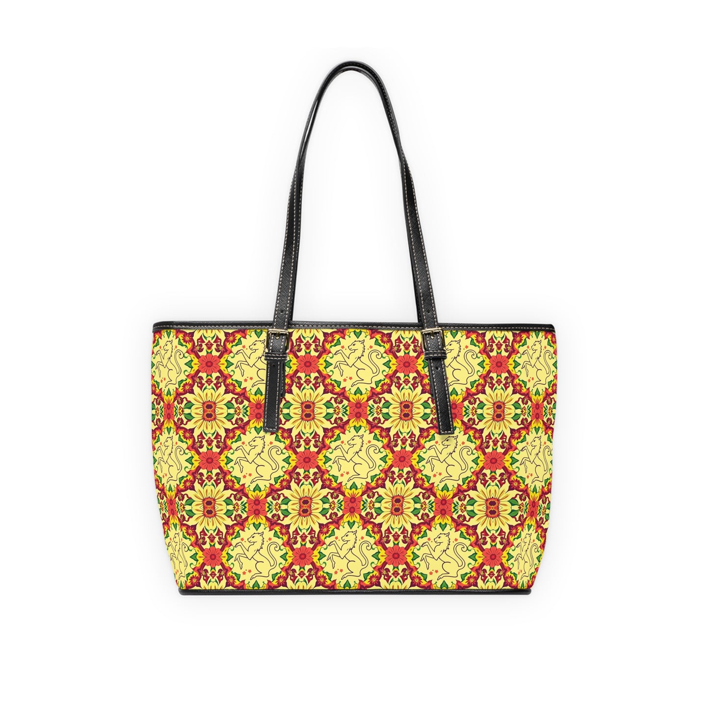 Leather Shoulder Bag, Virgo, Zodiac, Flower Pattern